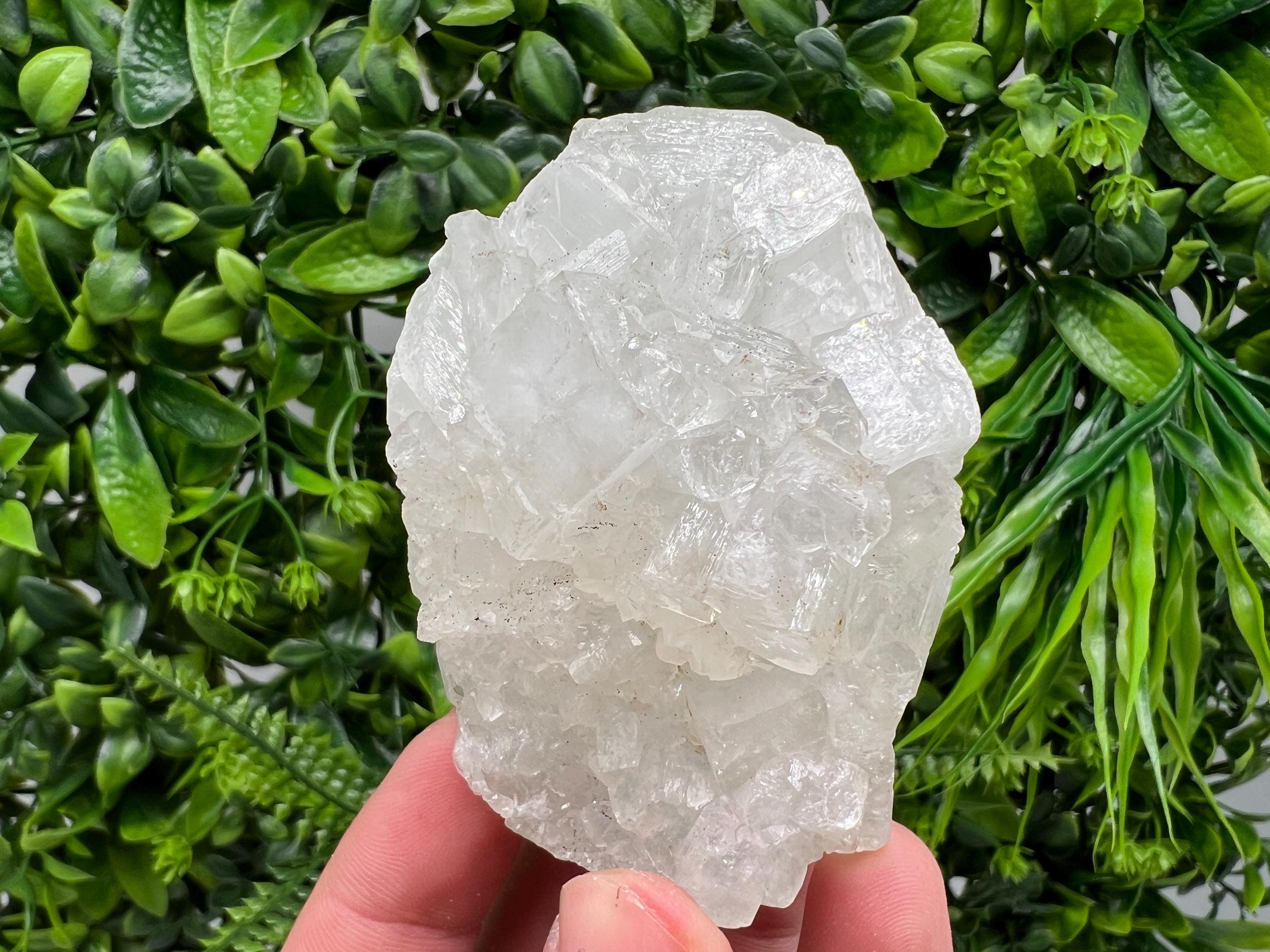 Transparent Apophyllite on Chalcedony, India Mineral Specimen