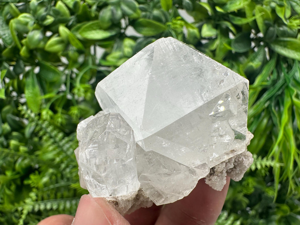 Apophyllite Stilbite on Chalcedony Specimen, India Crystal