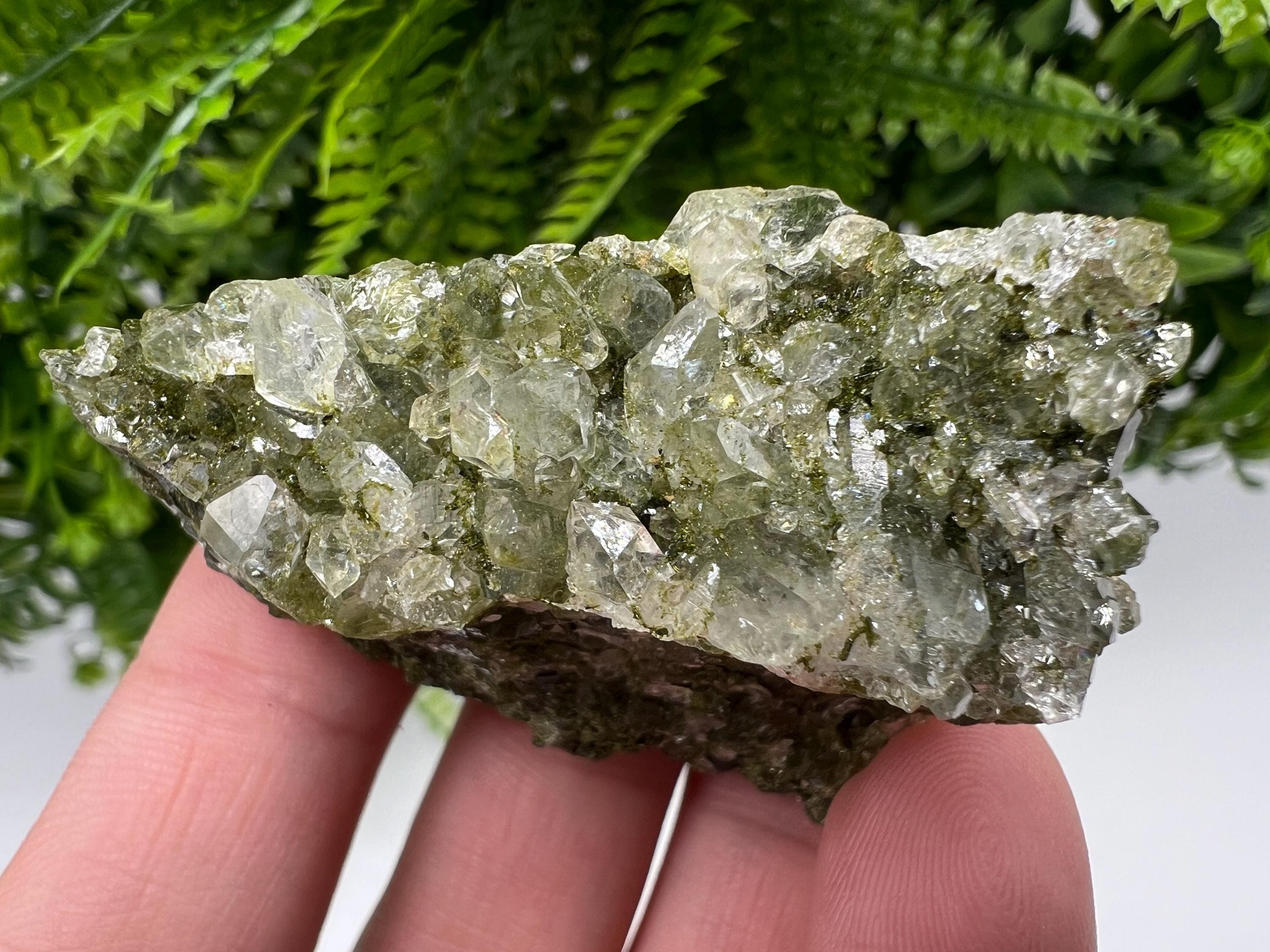 Stunning,Epidote with Quartz from Hakkari Turkey,Rainbow EPIDOTE,Mineral,Collection,Collection’s,GIFT,Epidote Crystal,Epidote from Turkey