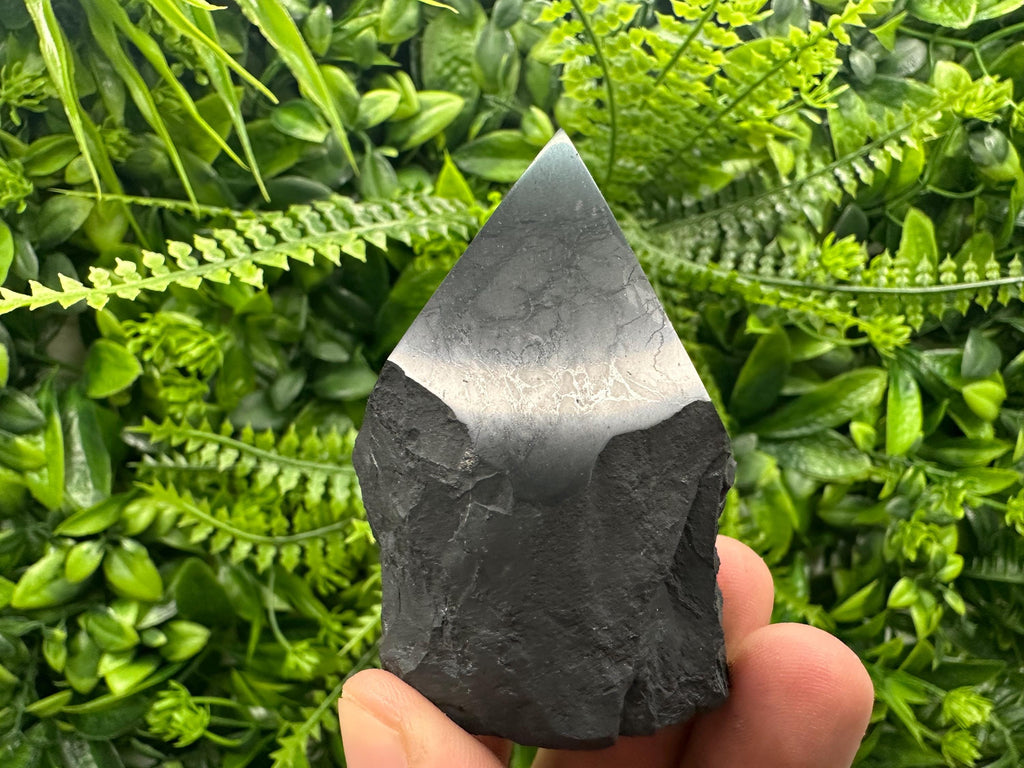 Polished Shungite Crystal: EMF Protection Stone (5cm)