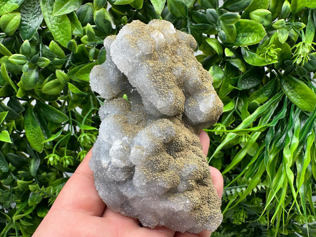 Blue Chalcedony Quartz with Chlorite Inclusions: Krushev Dol Mine Crystal