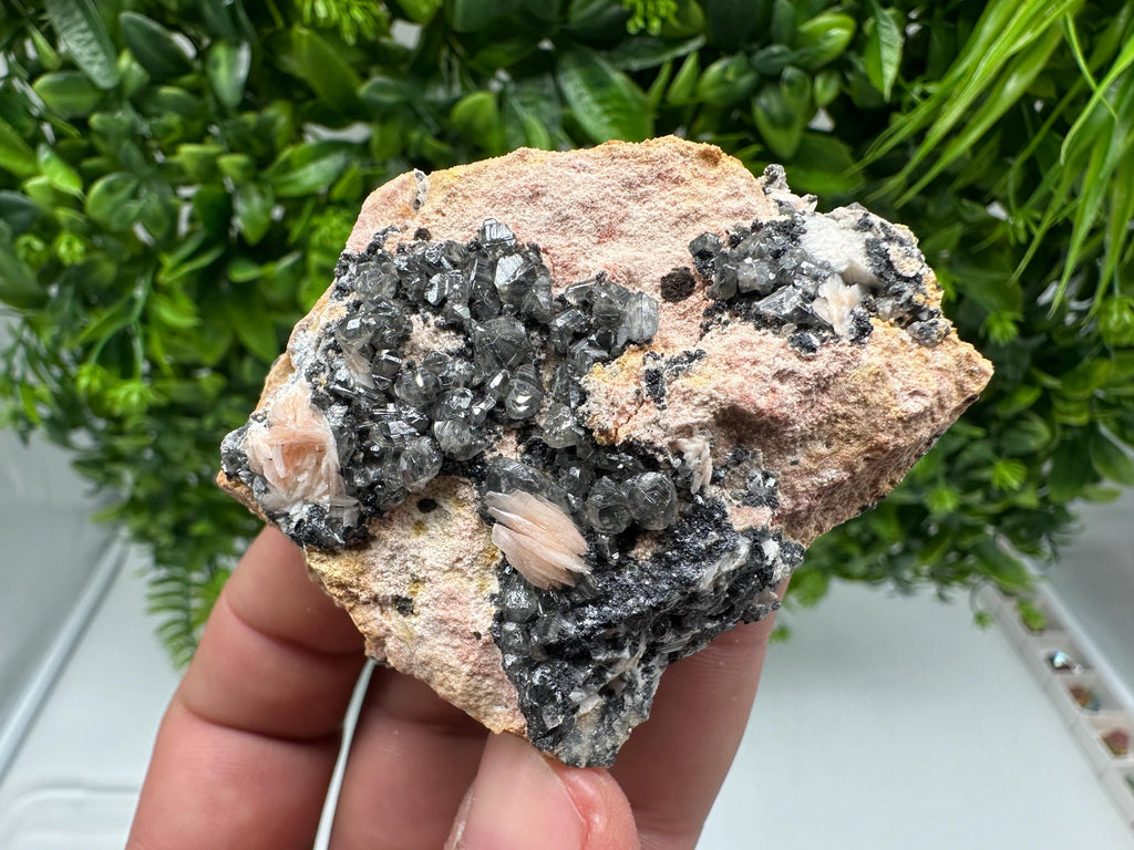 Wonderful Baryte with Cerussite on Galena from Morocco,Crystal, Mineral,Specimen,Cluster,Crystals,Barite Crystal,Cerussite Crystal,Specimen
