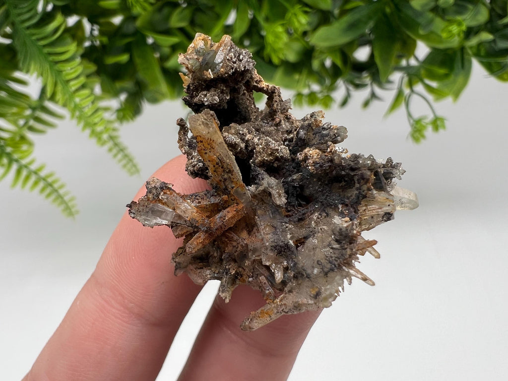 Bulgarian Quartz Mineral Specimen: Iron Oxide Limonite, 9th September Mine