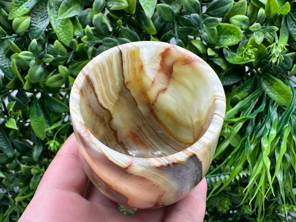 Vintage Onyx Goblet: Natural Stone Wine Cup, Barware