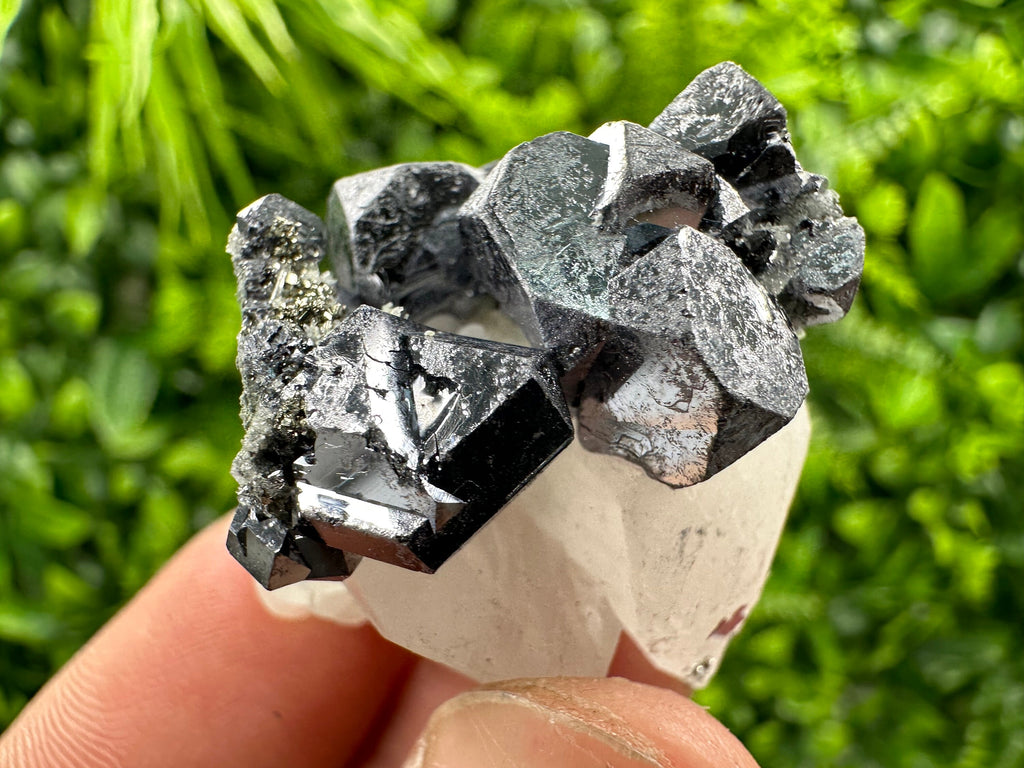 Shiny Galena on Calcite, Borieva Mine Mineral Specimen