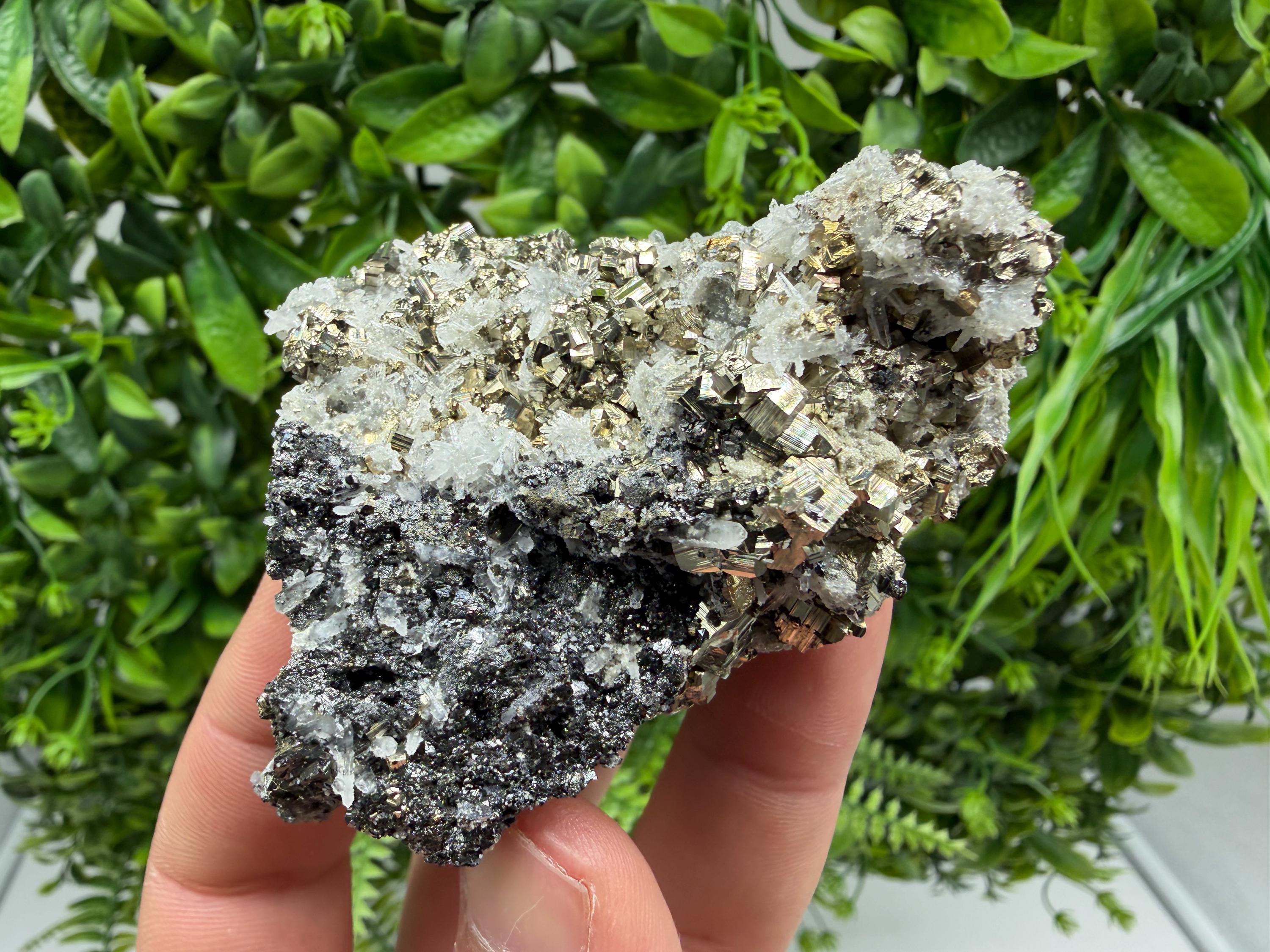 Pyrite Sphalerite Quartz  Mineral Specimen, Krushev dol Mine
