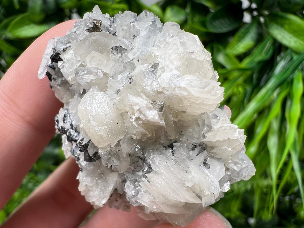 Calcite on Quartz, Borieva Mine Mineral Specimen