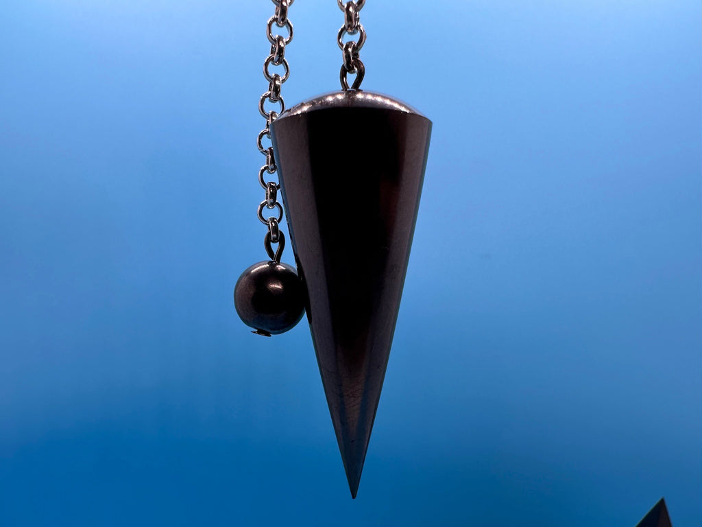 Shungite Crystal Pendulum: EMF & 5G Protection, Healing Stone