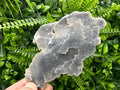 Blue Chalcedony Quartz with Chlorite Inclusions: Bulgaria Crystal Decor Stone