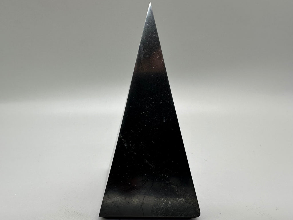 8cm Shungite Pyramid: EMF & 5G Protection, Healing Crystal