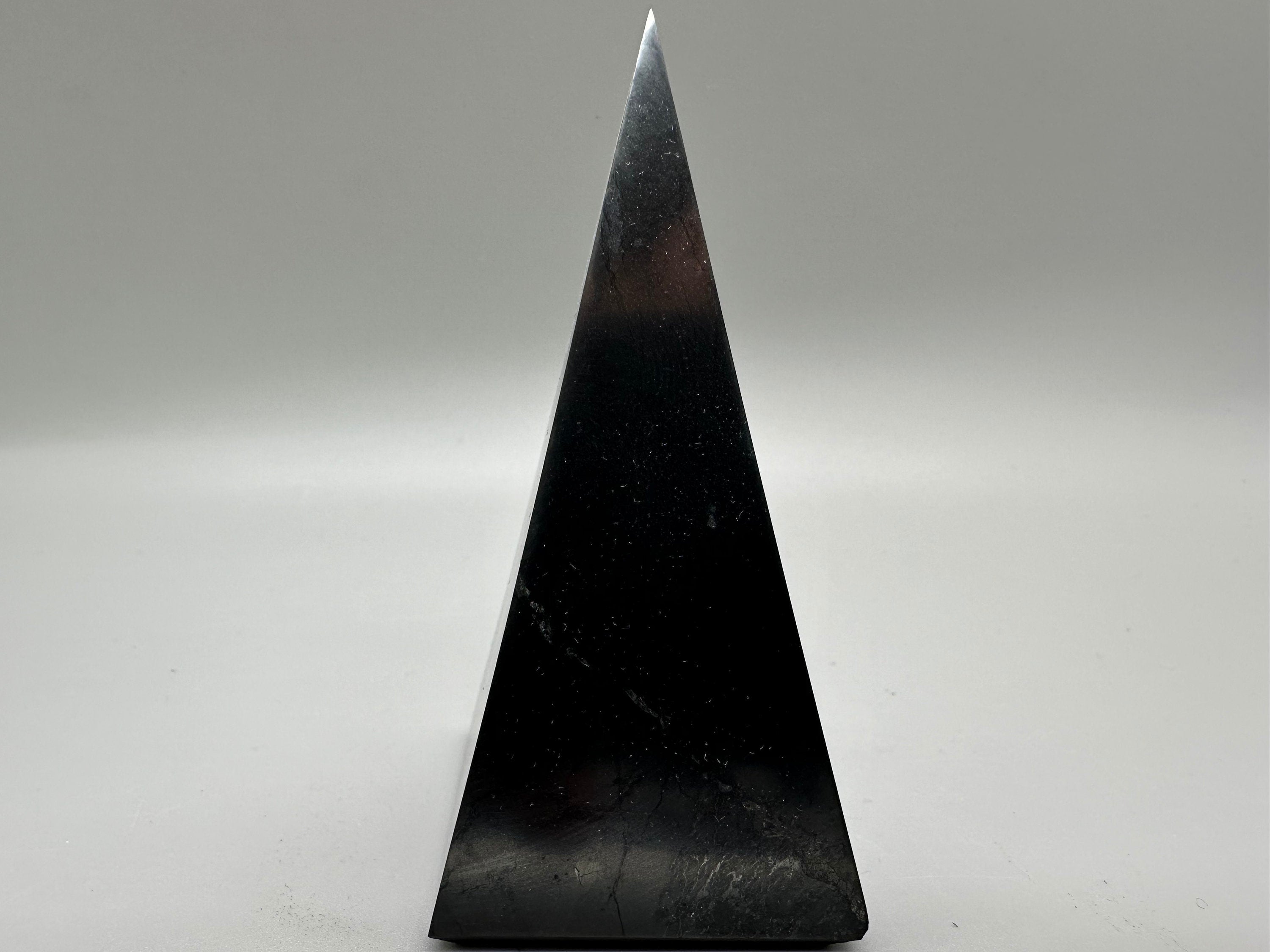 8cm Shungite Pyramid: EMF & 5G Protection, Healing Crystal