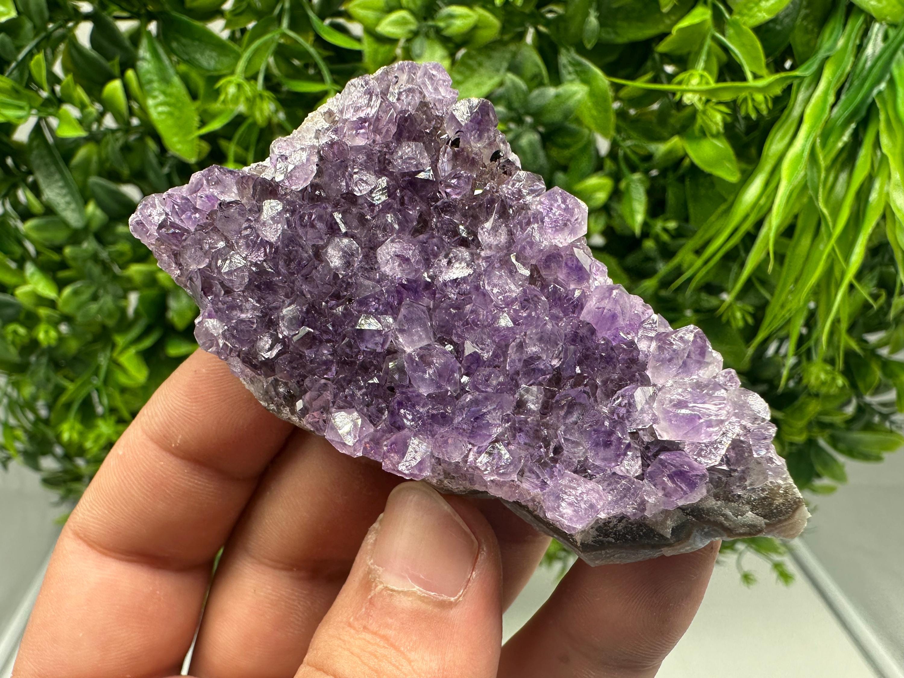 Uruguay Amethyst Cluster, Purple Quartz Crystal, Home Decor