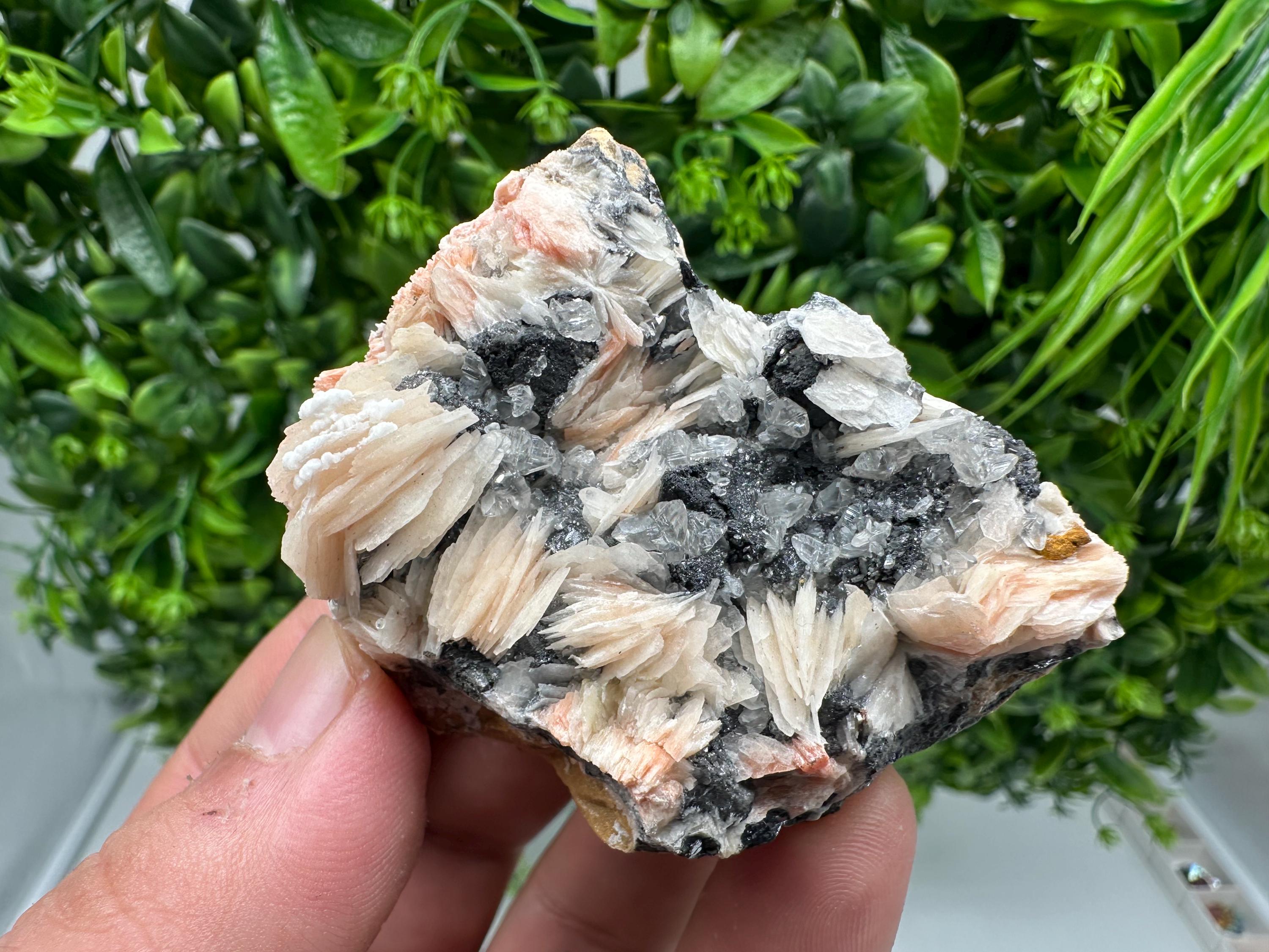 Wonderful Baryte with Cerussite on Galena from Morocco,Crystal, Mineral,Specimen,Cluster,Crystals,Barite Crystal,Cerussite Crystal,Specimen