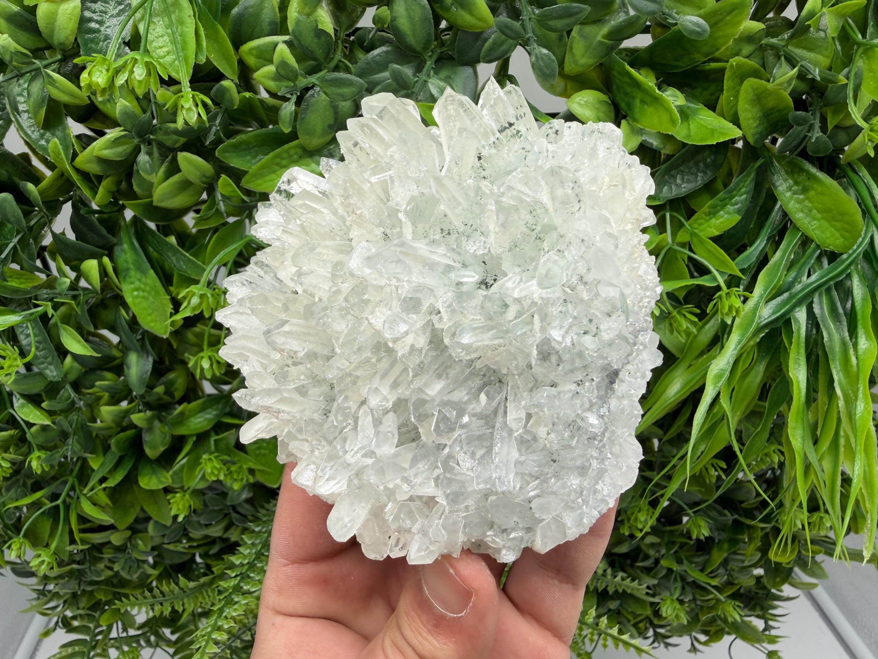 Transparent Quartz on Chlorite Matrix Mineral Specimen, Borieva Mine Bulgaria