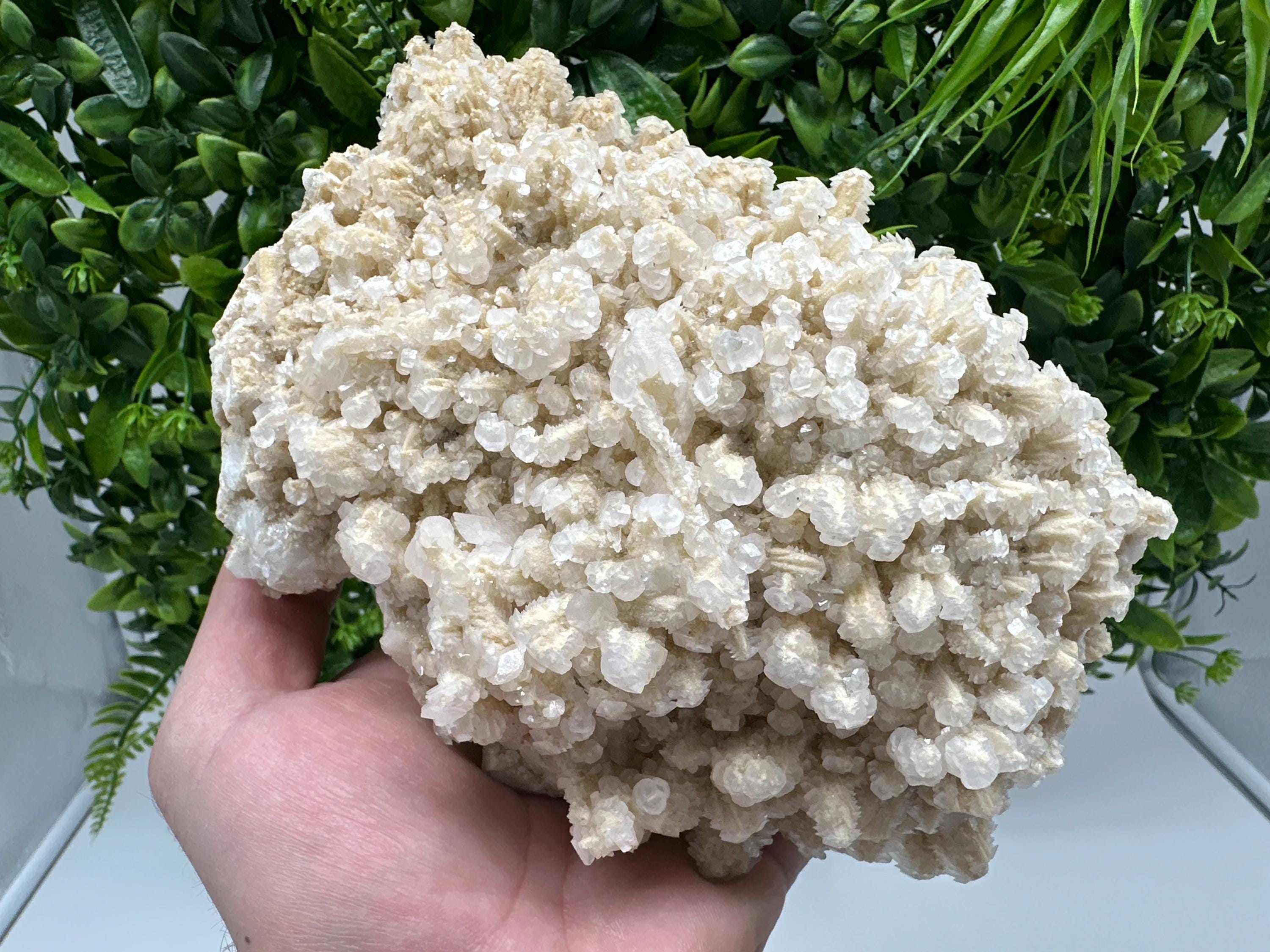 Fluorescent White Quartz Calcite, Krushev Dol Mine Mineral Specimen