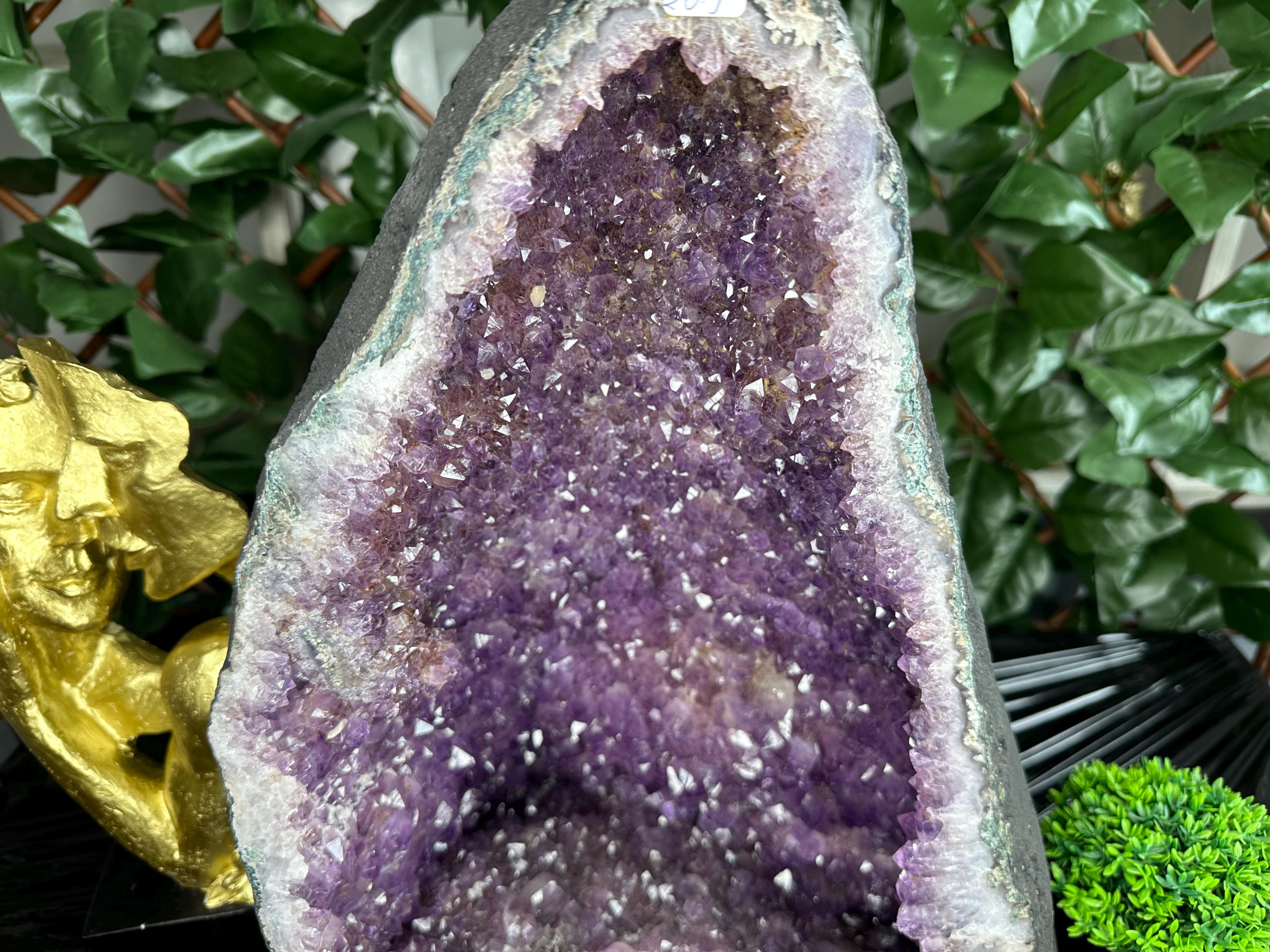 Large Amethyst Geode, Brazil Mineral Specimen, Purple Quartz