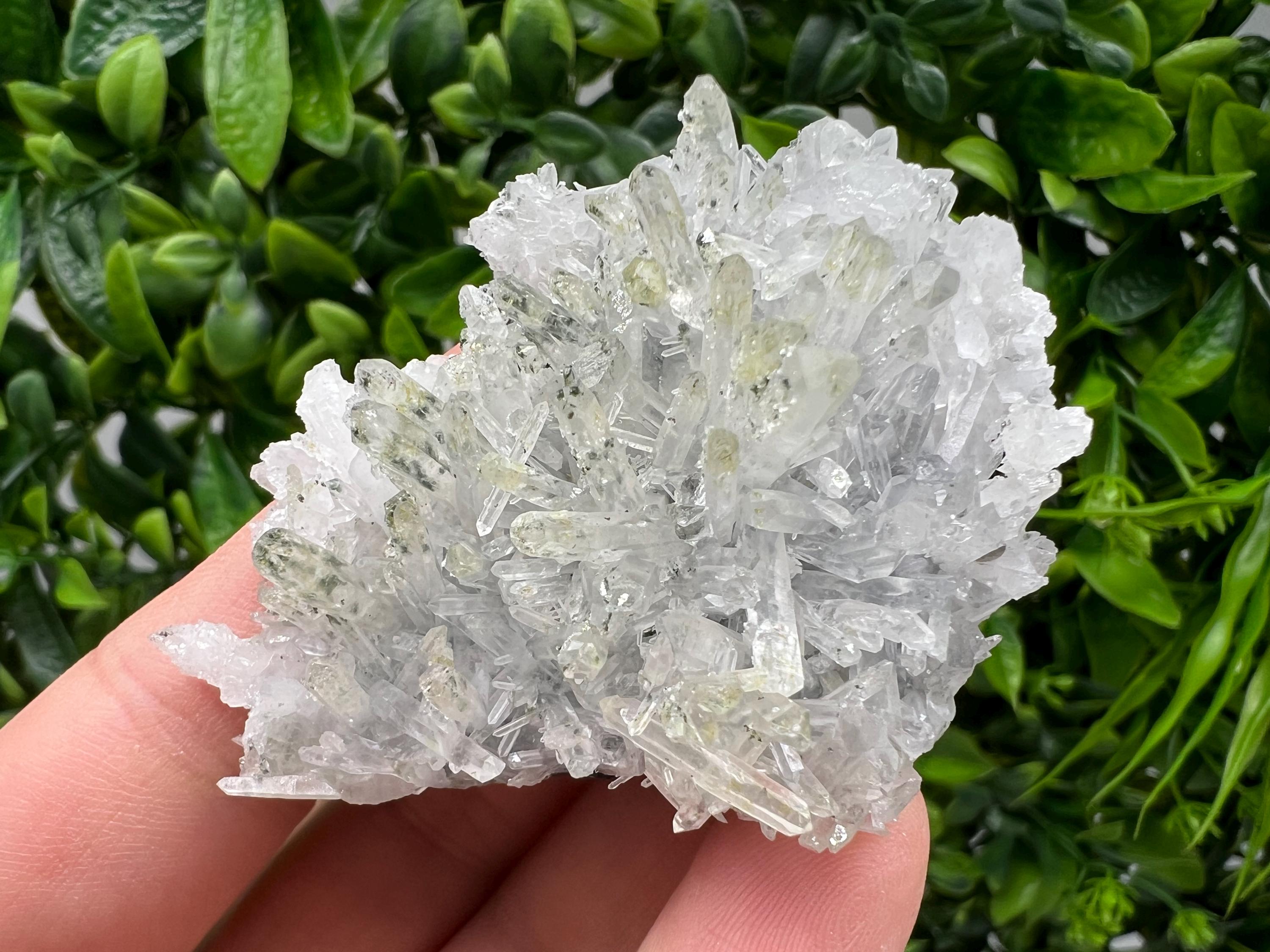 Lovely specimen Green Quartz inclusions Chlorite and Sphalerite/ Natural minerals/ Souvenir crystal gift minerals famous 9th September/Madan