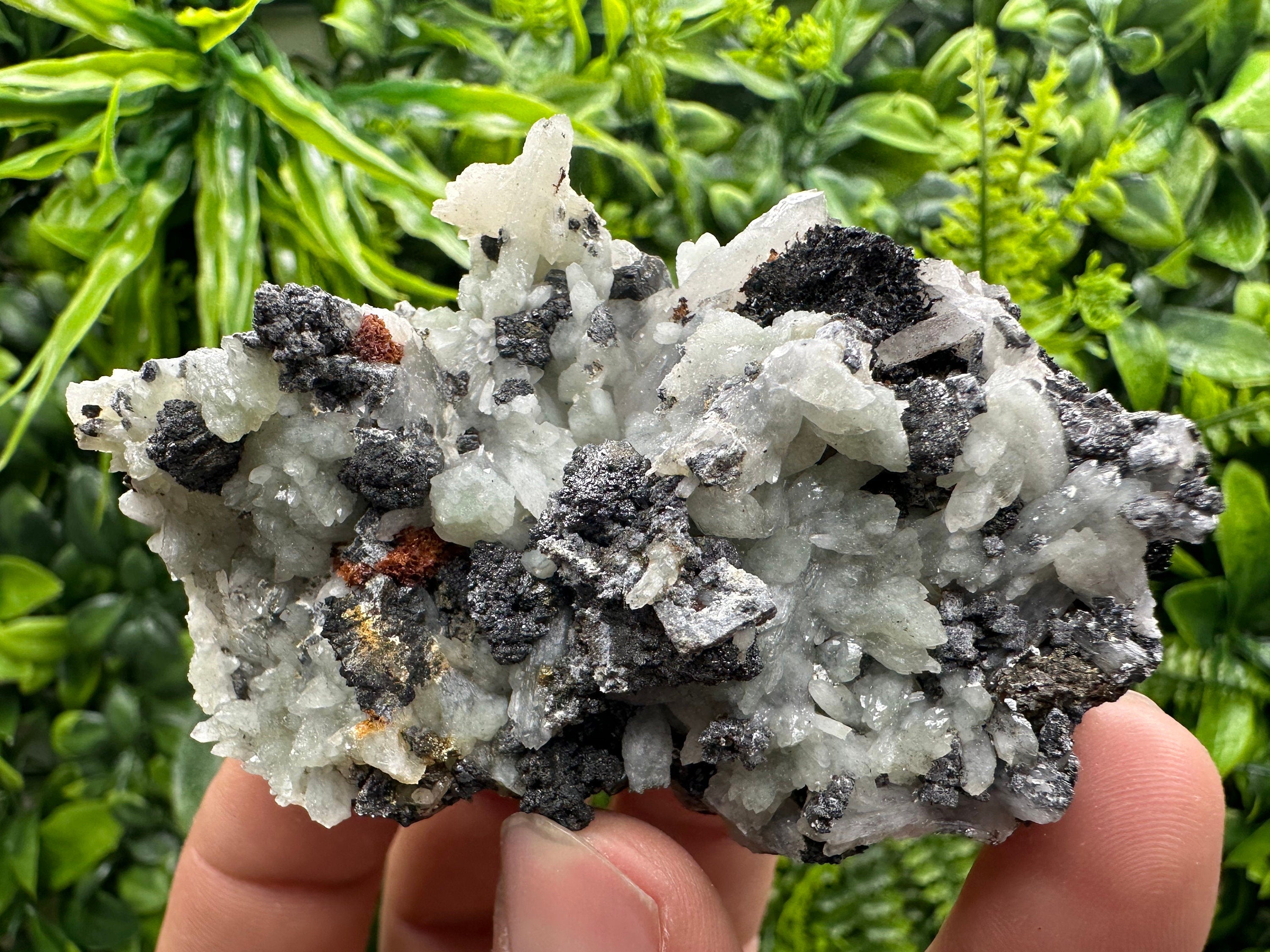 Green Quartz with Galena Chalcopyrite, Madan Bulgaria Mineral Specimen