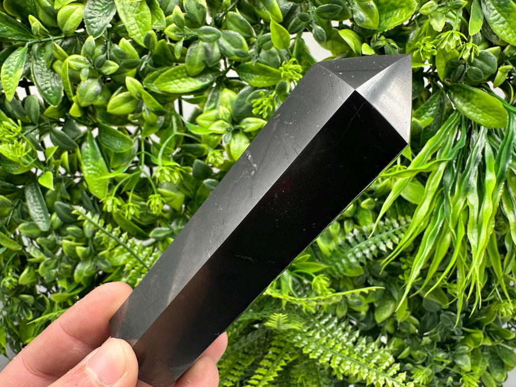 12cm Shungite Stone Tower: EMF Neutralizer, Energy Protection