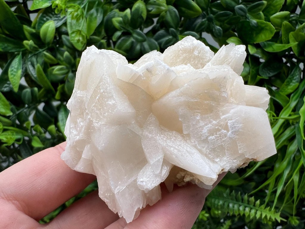 Calcite on Green Quartz: Djurcovo Mine, Bulgaria Healing Crystal