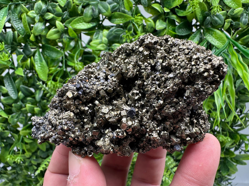 Rainbow Pyrite with Calcite, Natural Mineral Souvenir, Bulgaria