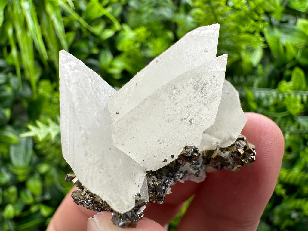 White Calcite on Matrix, Madan Bulgaria Crystal Mineral