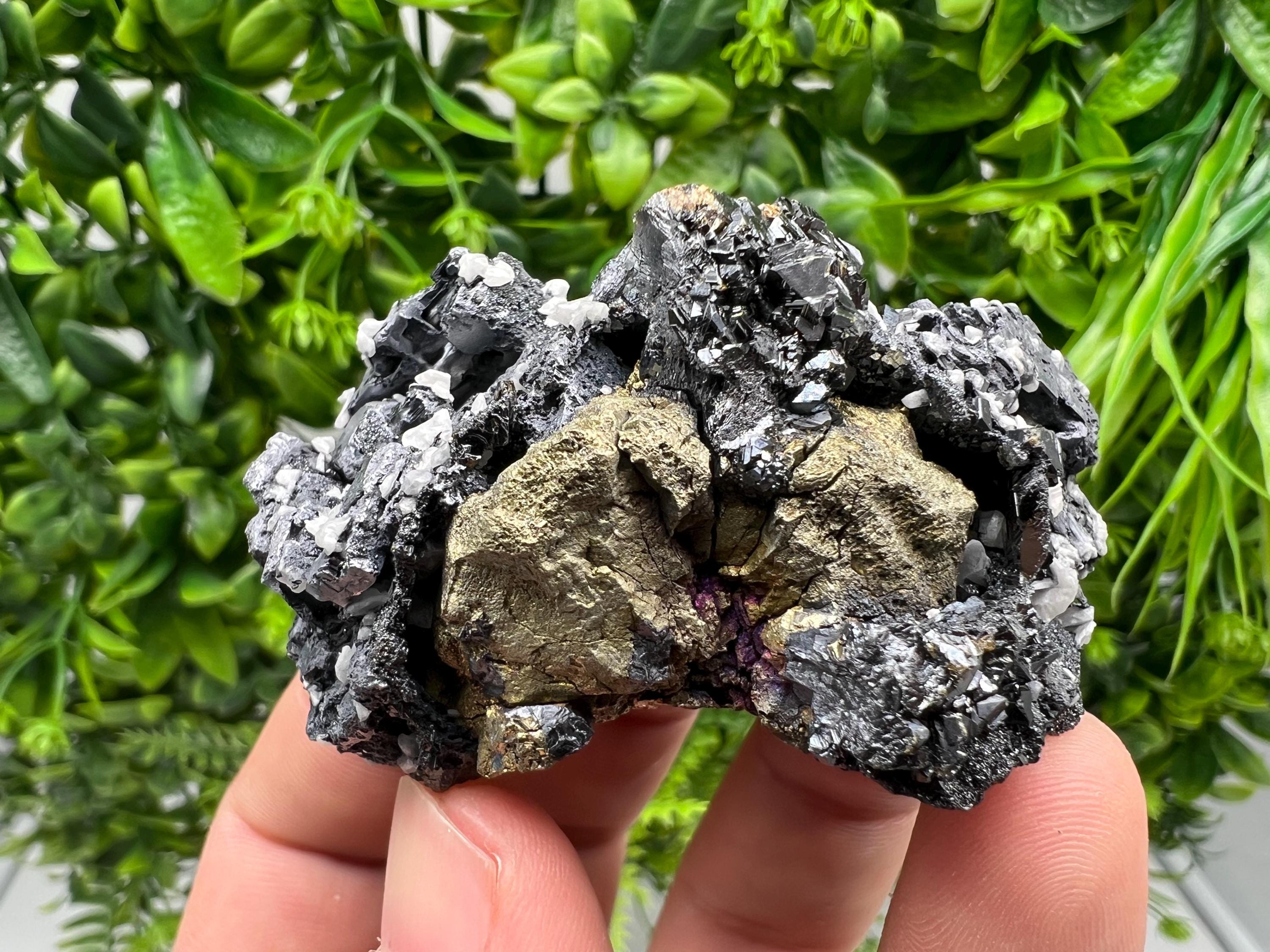 Aesthetic Natural shiny Galena whit Siderite and Quartz from 9 th September mine,Bulgaria,collection specimen,rare galena,Galena cluster