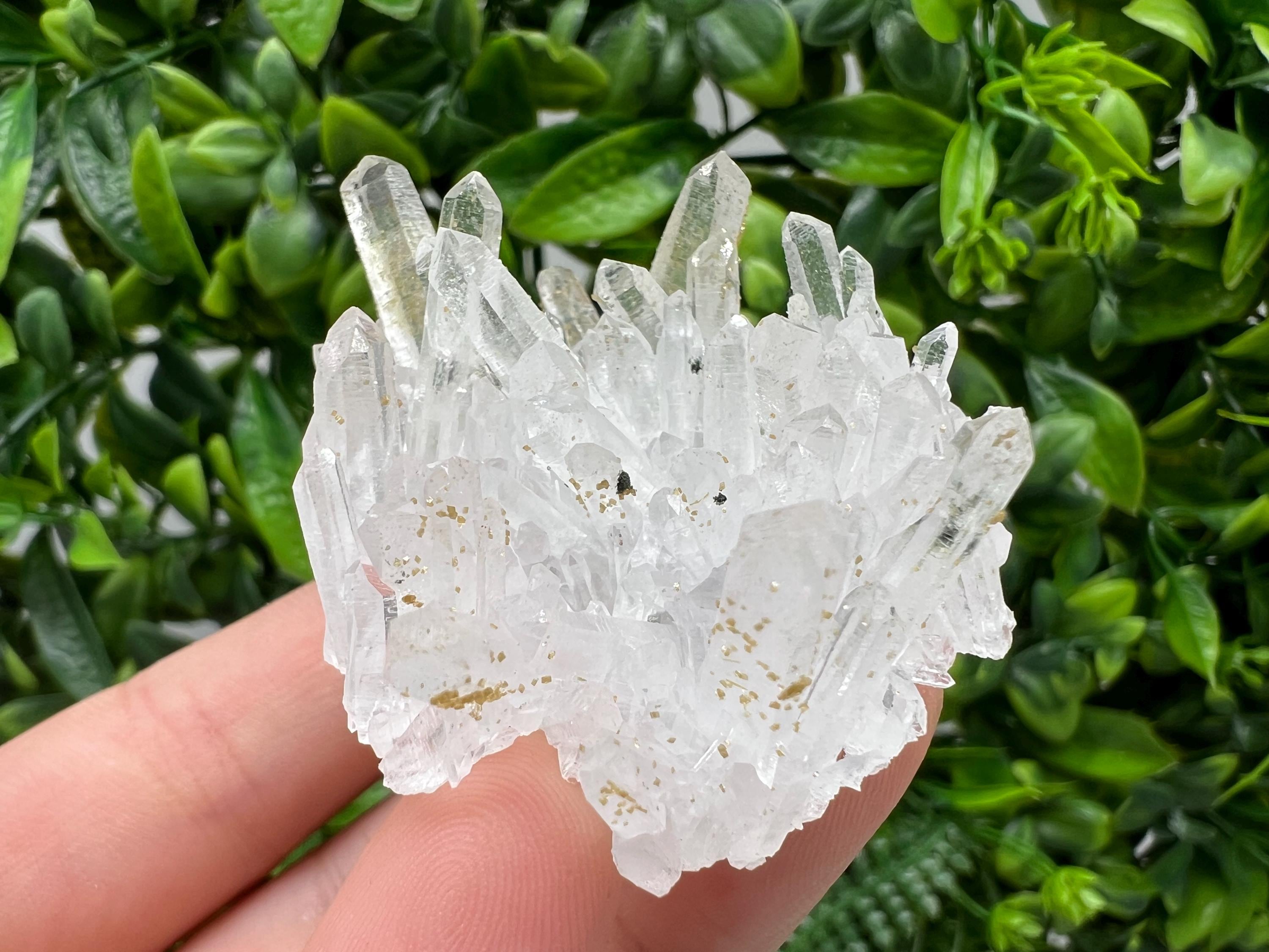 Lovely specimen Green Quartz inclusions Chlorite and Sphalerite/ Natural minerals/ Souvenir crystal gift minerals famous 9th September/Madan