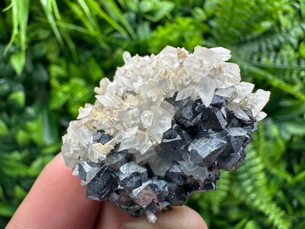 Galena Spinel with Quartz and Calcite, Borieva Mine Mineral Specimen