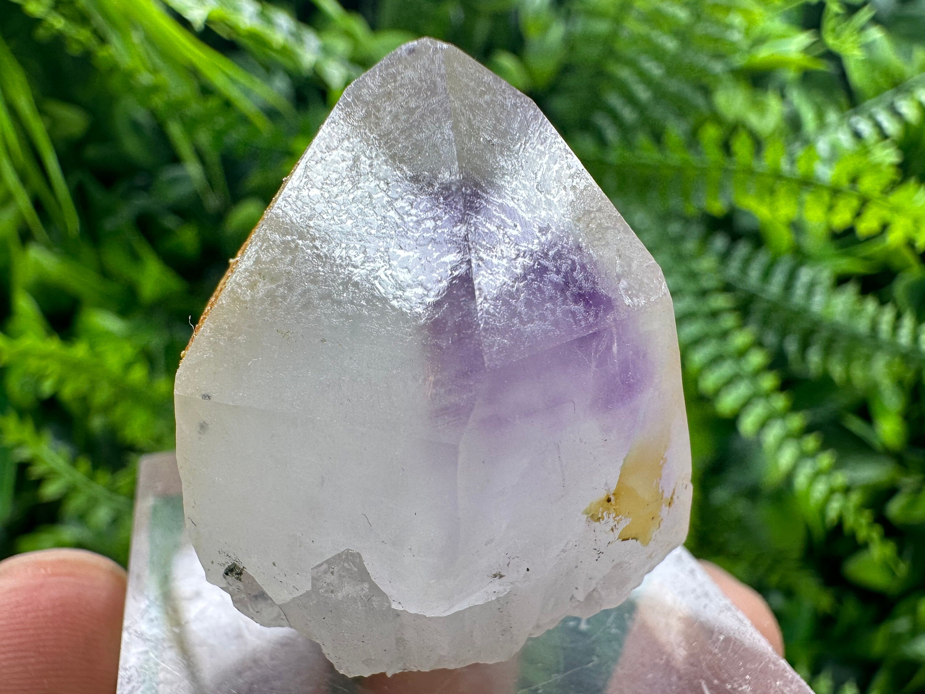 Amethyst Phantom Quartz with Chalcedony and Chlorite Inclusions
