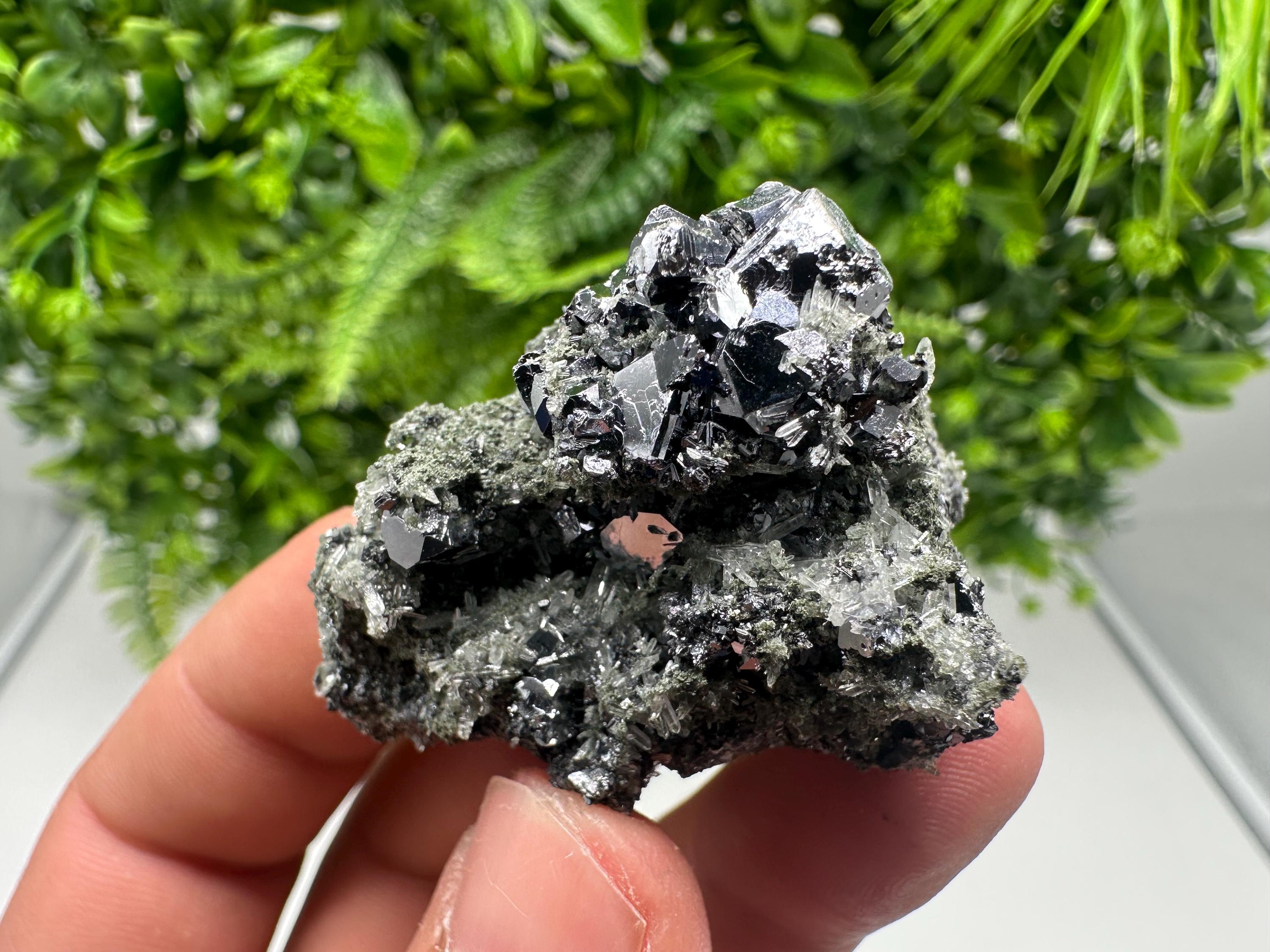 Collected Skeletal GALENA,Sphalerite,Quartz,Calcite from Krushev dol mine,Madan,Bulgaria,natural,collectible mineral specimen home decor
