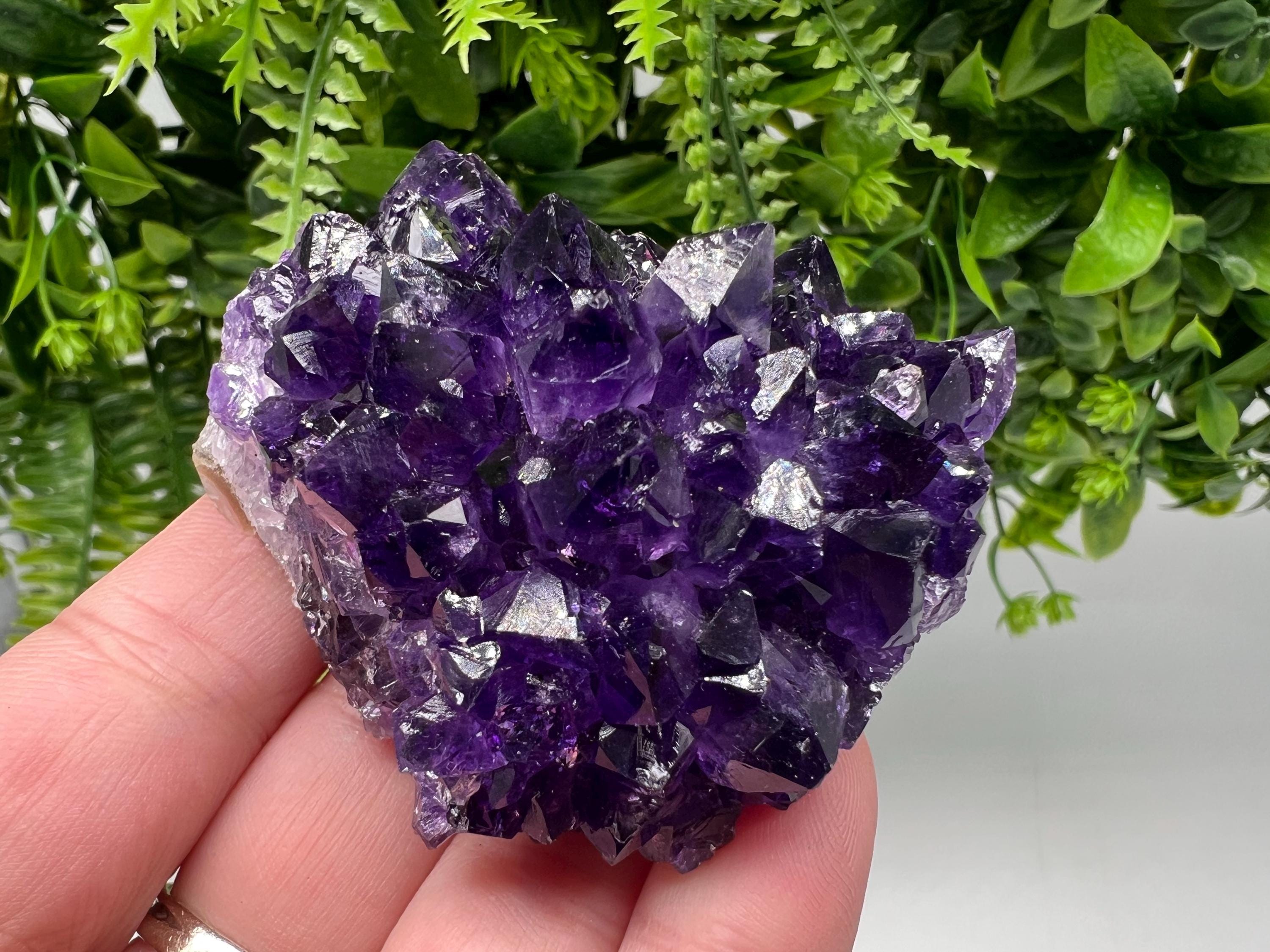 Uruguay Amethyst Crystal: Purple Quartz Home Decor, Energy Stone
