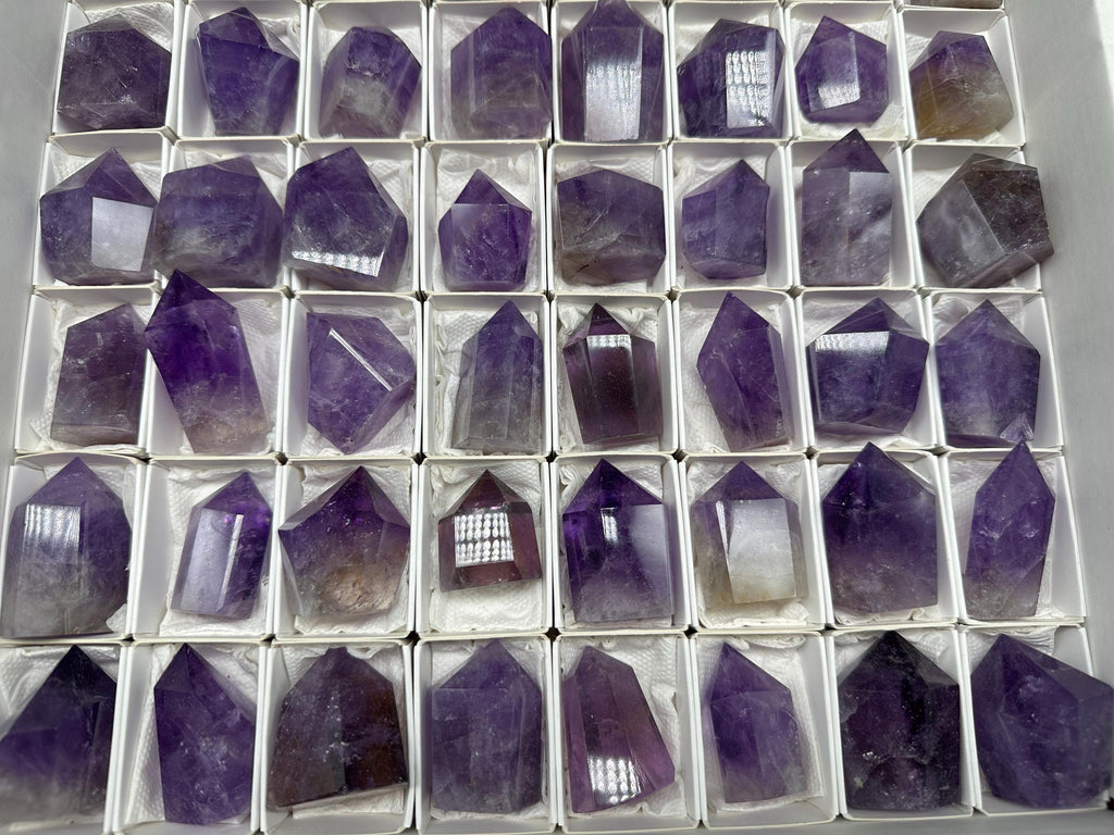 Brazilian Amethyst Point, Deep Purple Cathedral Crystal