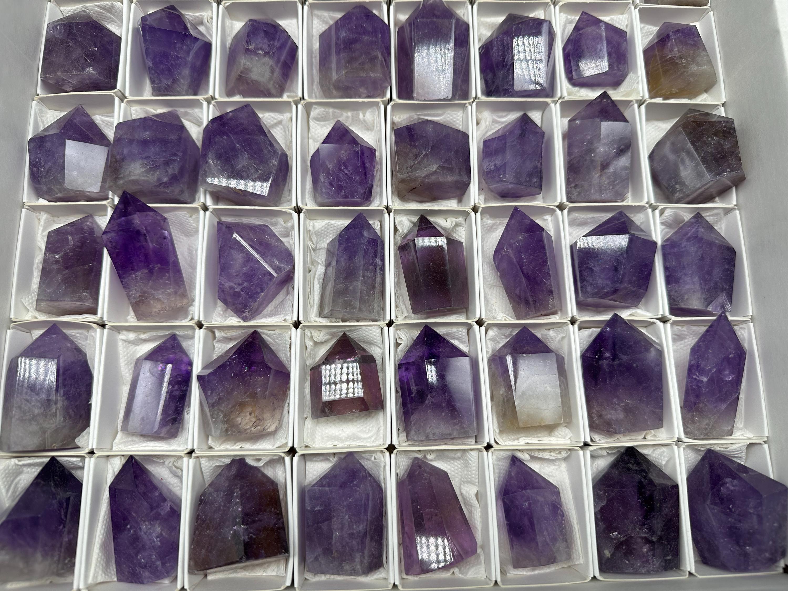 Brazilian Amethyst Point, Deep Purple Cathedral Crystal