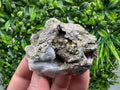 Chalcopyrite, Marcasite on Chalcedony: Androvo Mine Barite Cluster