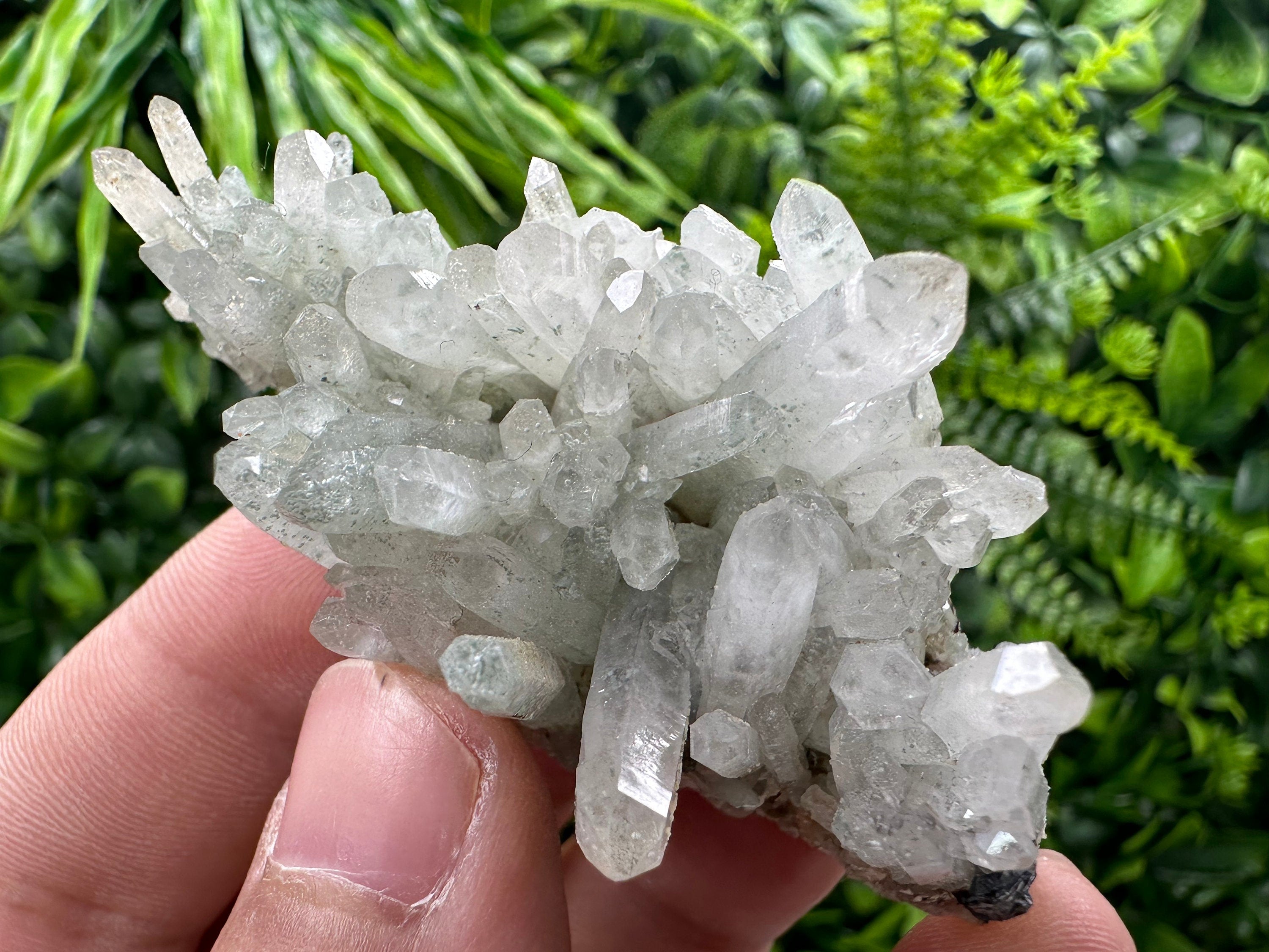 Green Quartz Specimen: Chlorite and Sphalerite Inclusions, Madan Bulgaria