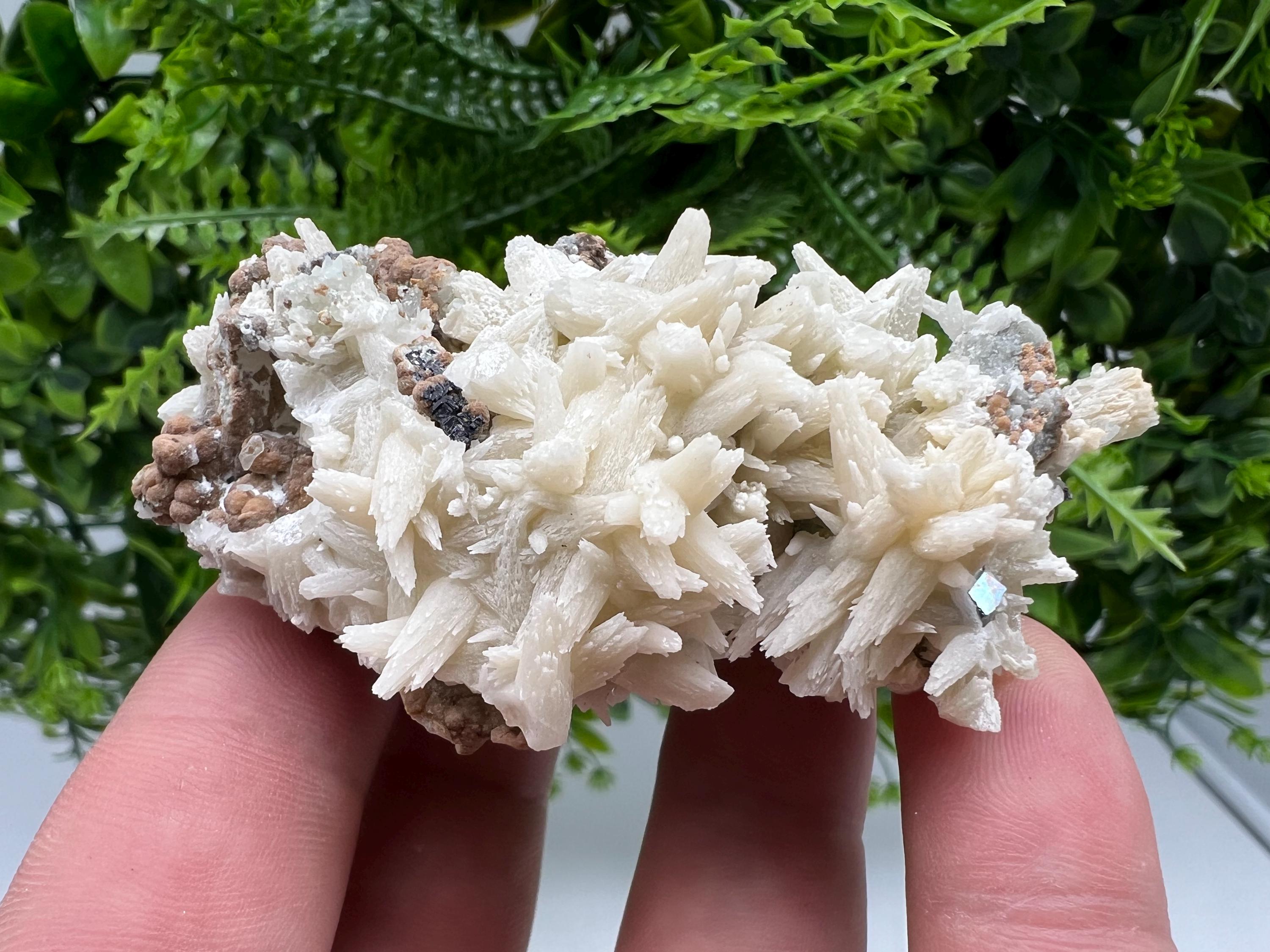 Calcite on Quartz Mineral Specimen: Madan Bulgaria Collectible Stone