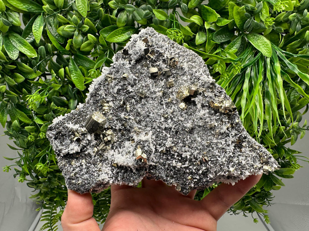 Pyrite Sphalerite Quartz Calcite Mineral Specimen, Krushev dol Mine