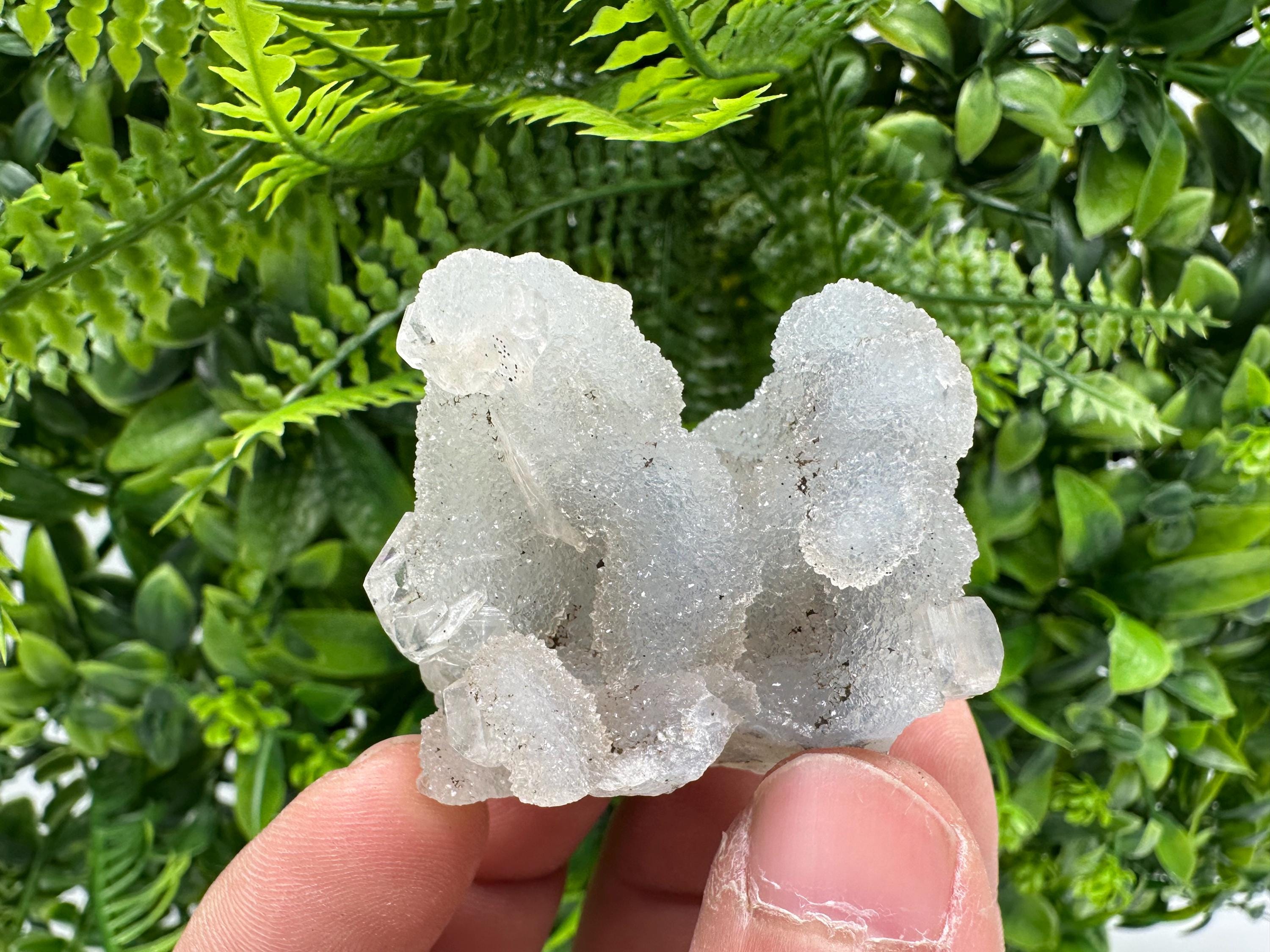Natural Chalcedony Specimen: India Crystal Mineral, Home Decor