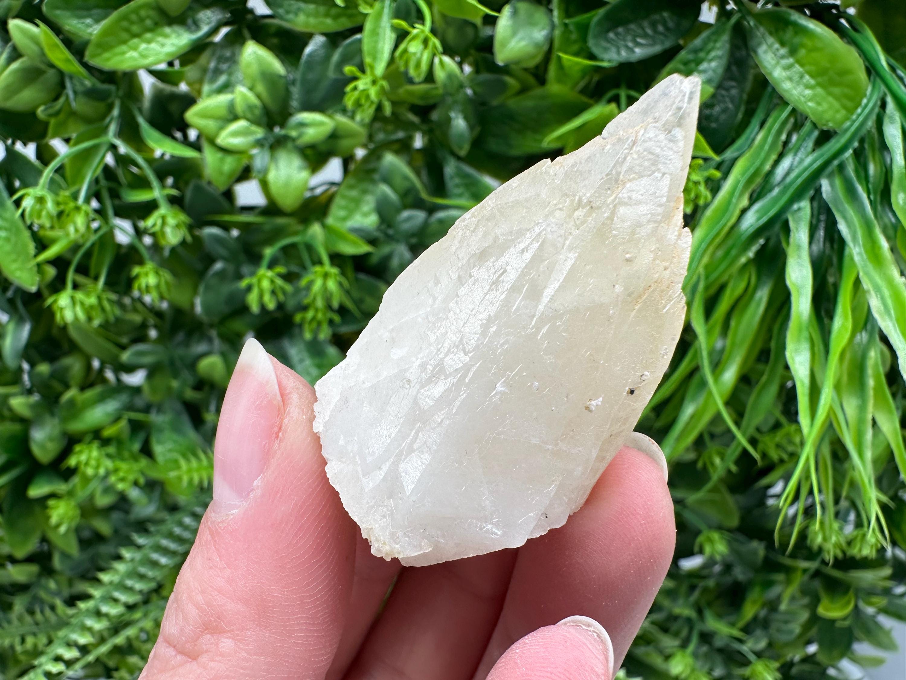 Calcite on Green Quartz: Laki Bulgaria Healing Crystal