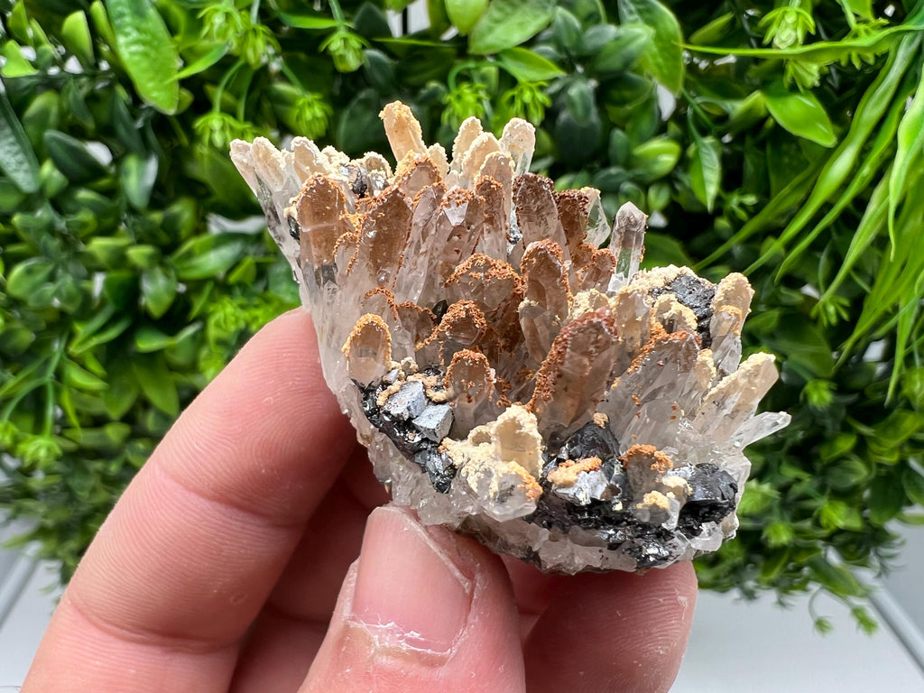 Stunning Quartz covered with iron oxide limonite natural minerals souvenir crystal home decor stone collection minerals September 9th mine