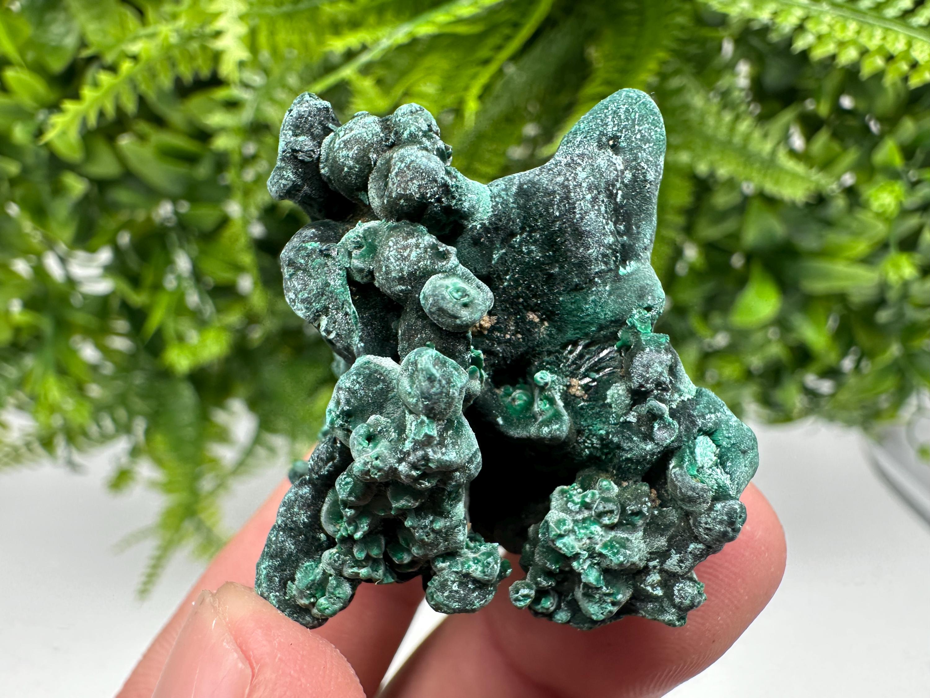 Congo Malachite Crystal Specimen, Polished Green Stone