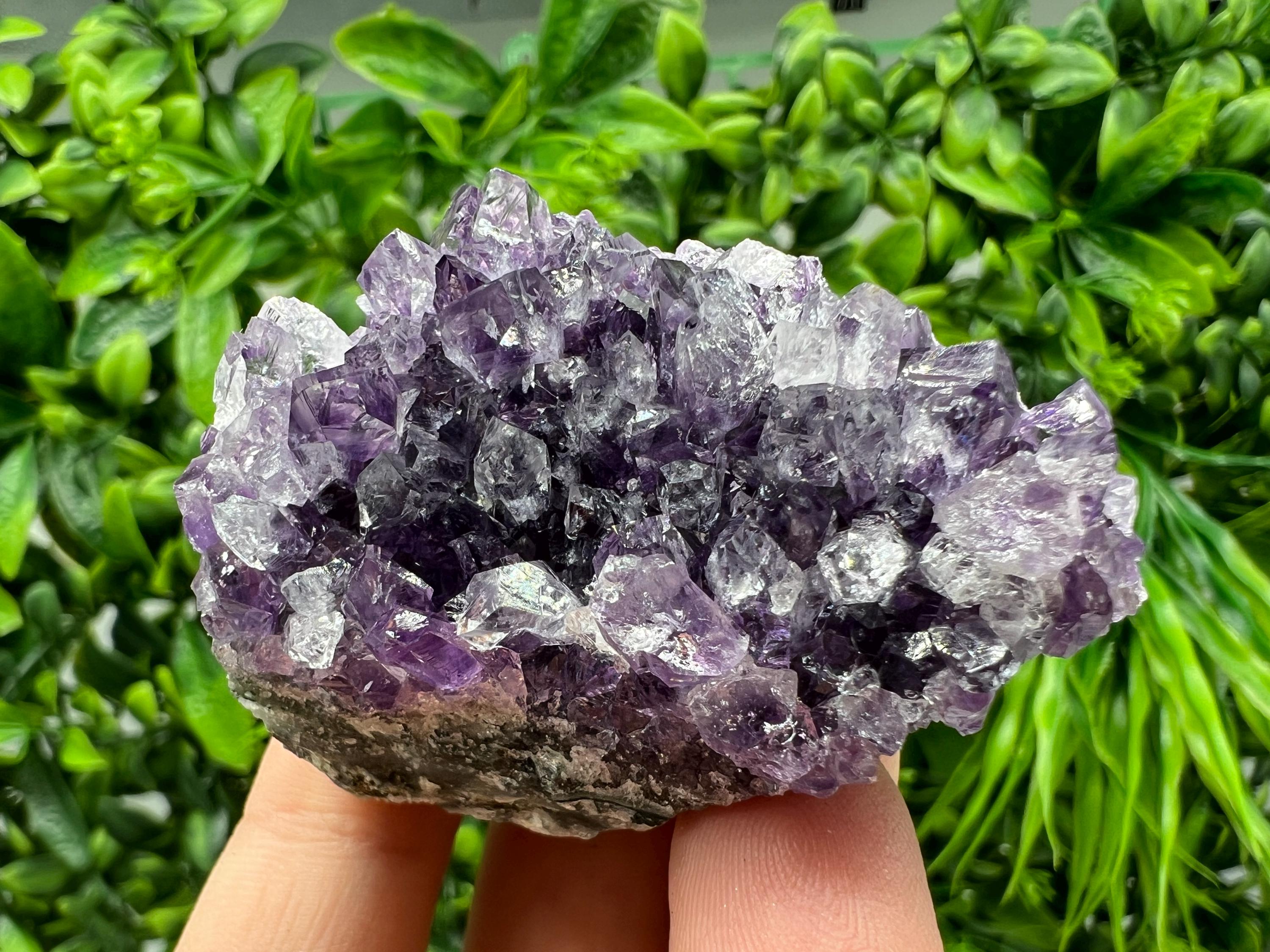 Natural Purple Amethyst Crystal Cluster from Uruguay