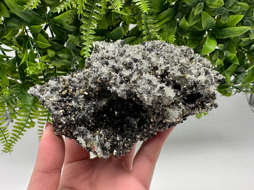 Stunning Pyrite on Quartz,Calcite from Borieva mine,Madan,Bulgaria,natural,collectible mineral specimen,home decor stone,collection crystal
