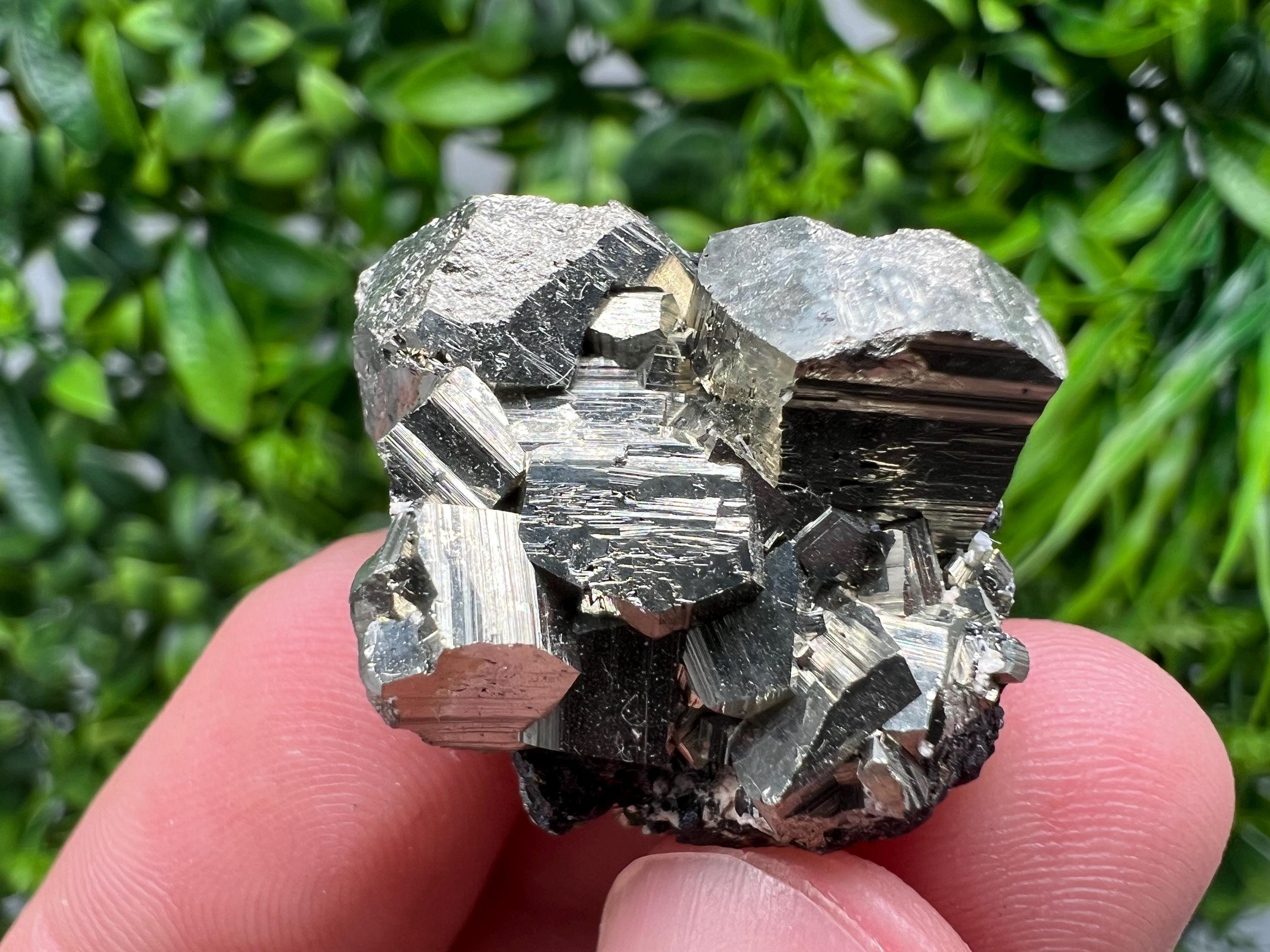 Golden Pyrite Cluster with Sphalerite, Madan Bulgaria Mineral Specimen