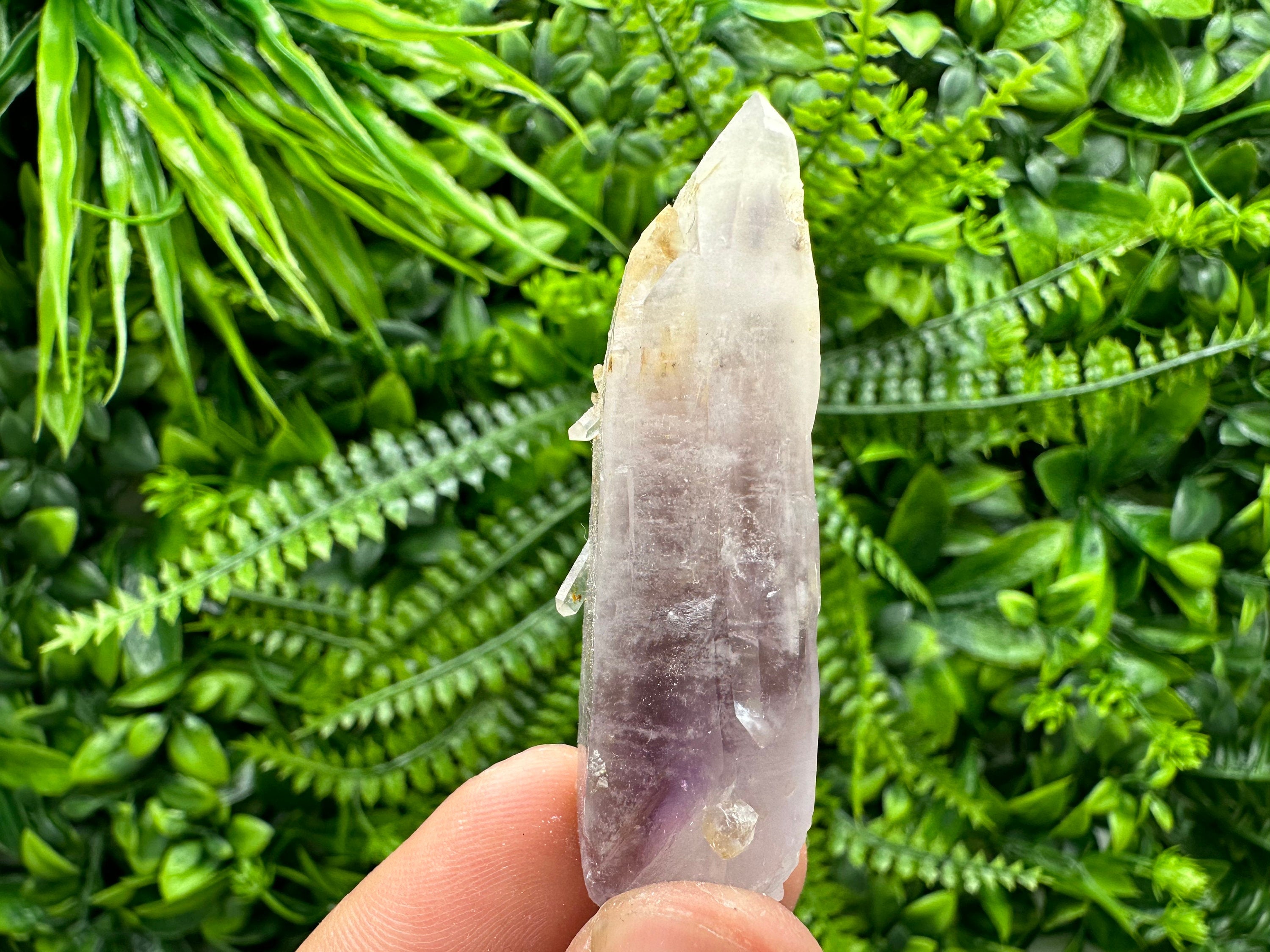 Phantom Amethyst Crystal Specimen with Cerussite