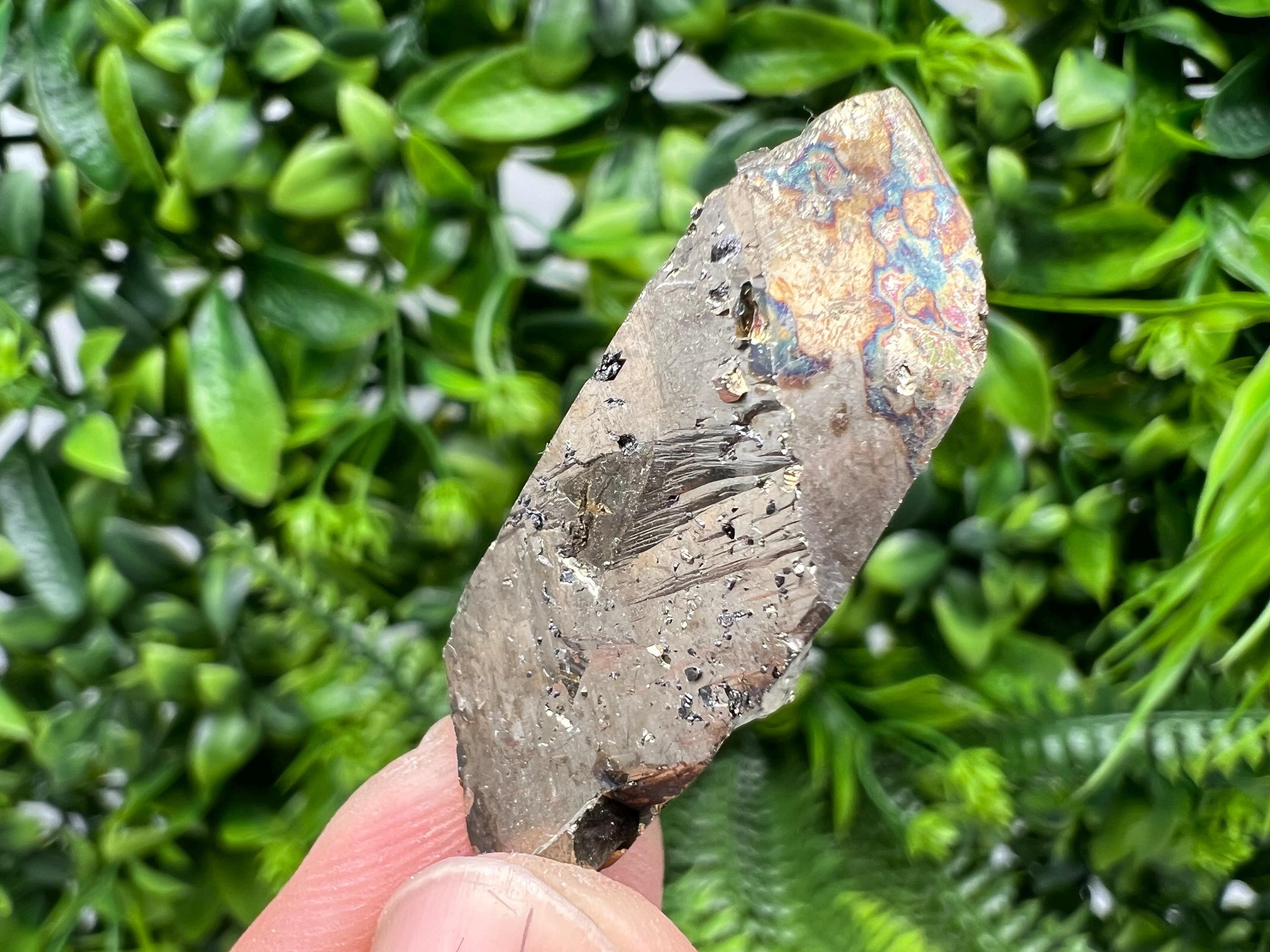 Rare Rainbow Pyrite Cluster: Borieva Mine, Bulgaria