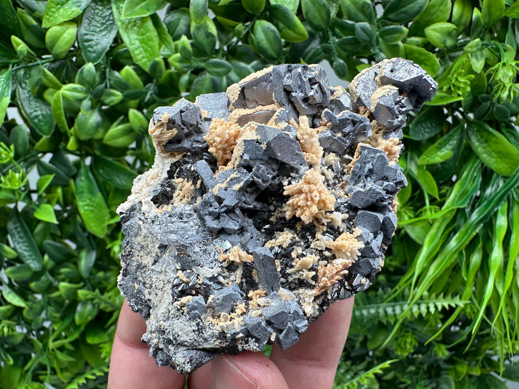 Skeletal Galena with Sphalerite and Calcite - Madan, Bulgaria