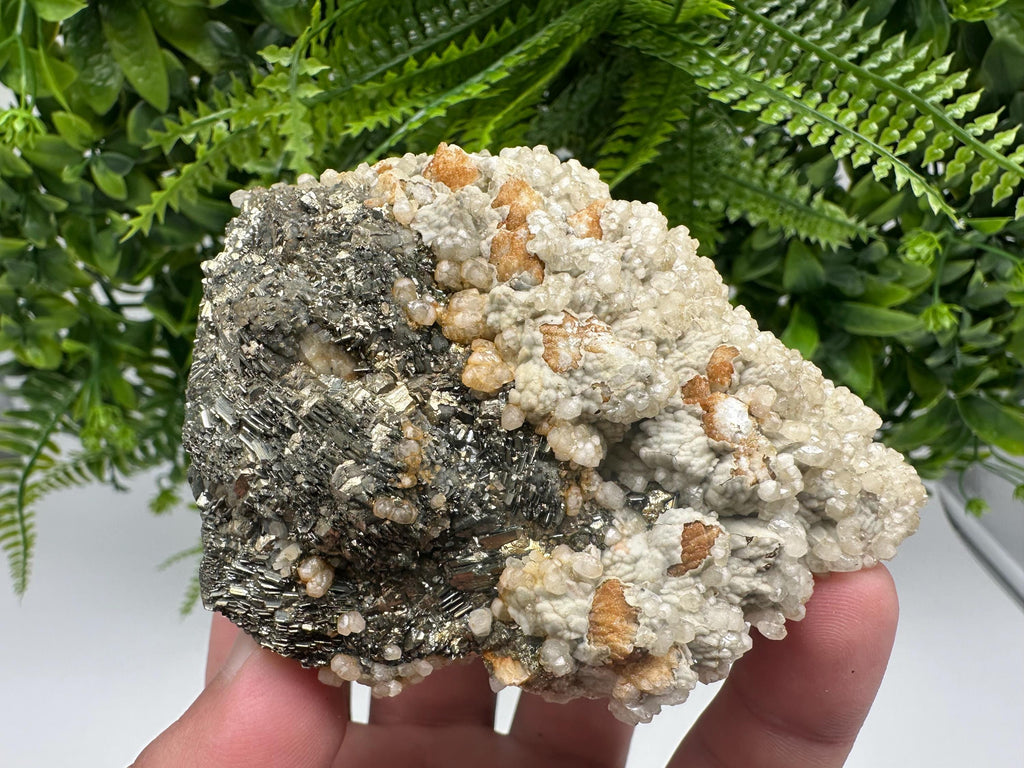 Marcasite with Calcite Specimen: Androvo Mine, Bulgaria