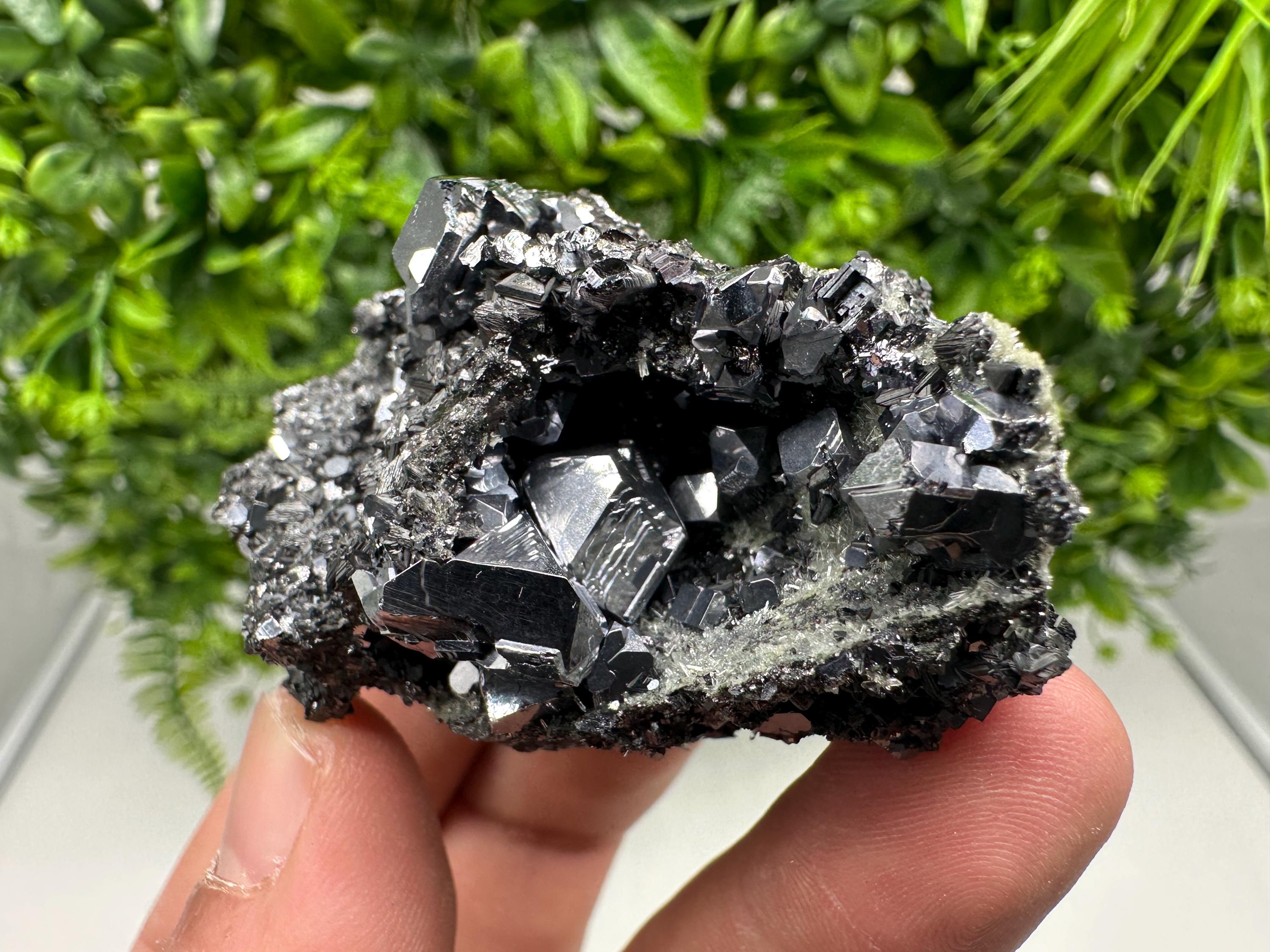 Sphalerite Galena Crystal Cluster with Quartz, Epidote & Chlorite